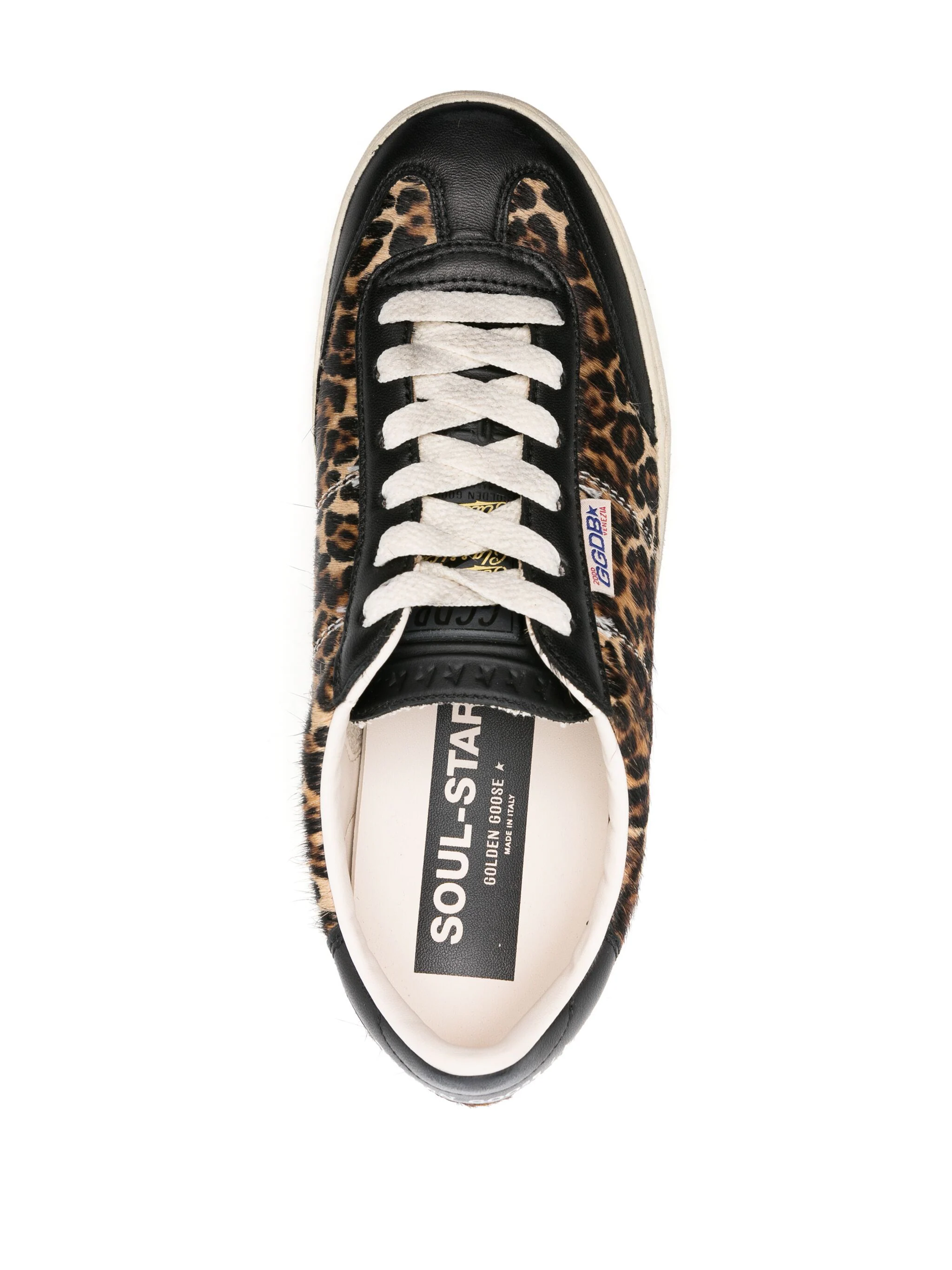 GOLDEN GOOSE SOUL STAR CHEETAH-PATTERN SNEAKERS