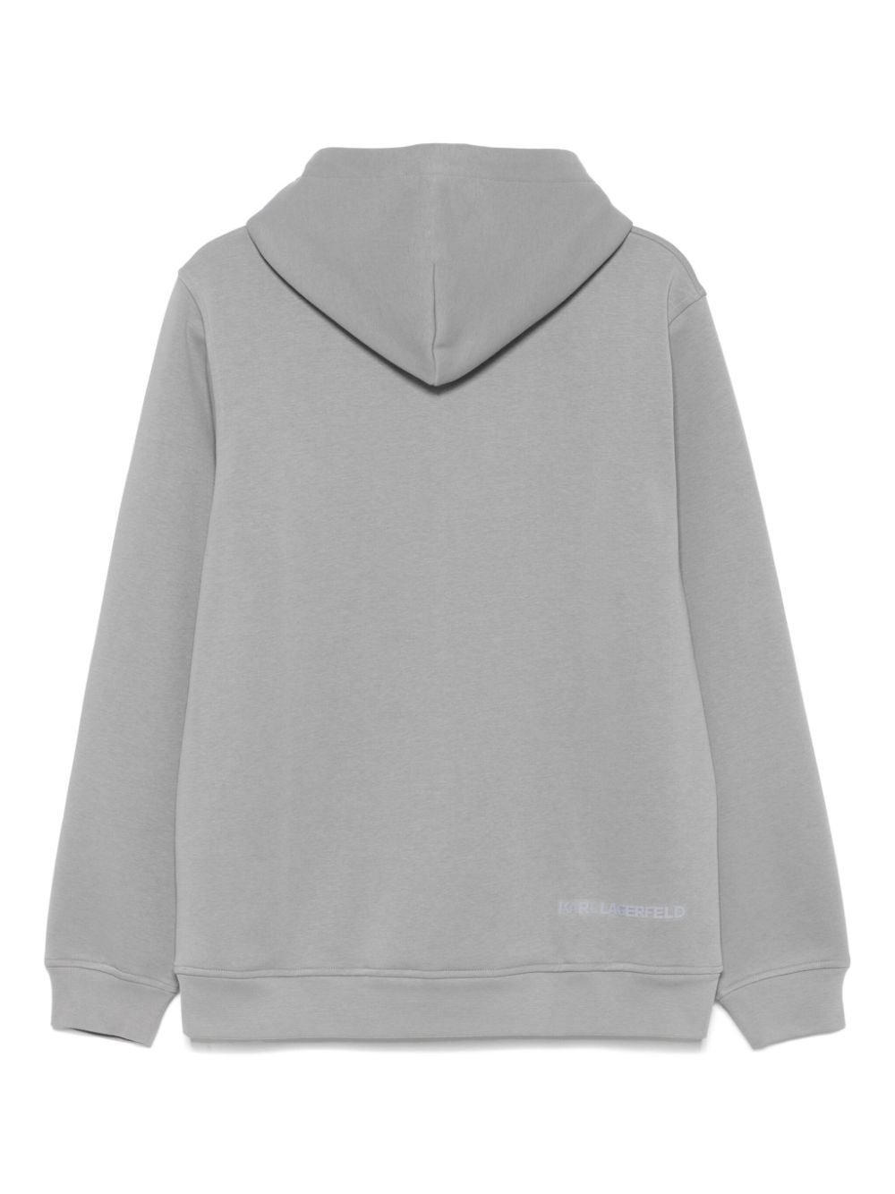 KARL LAGERFELD RAISED-LOGO HOODIE