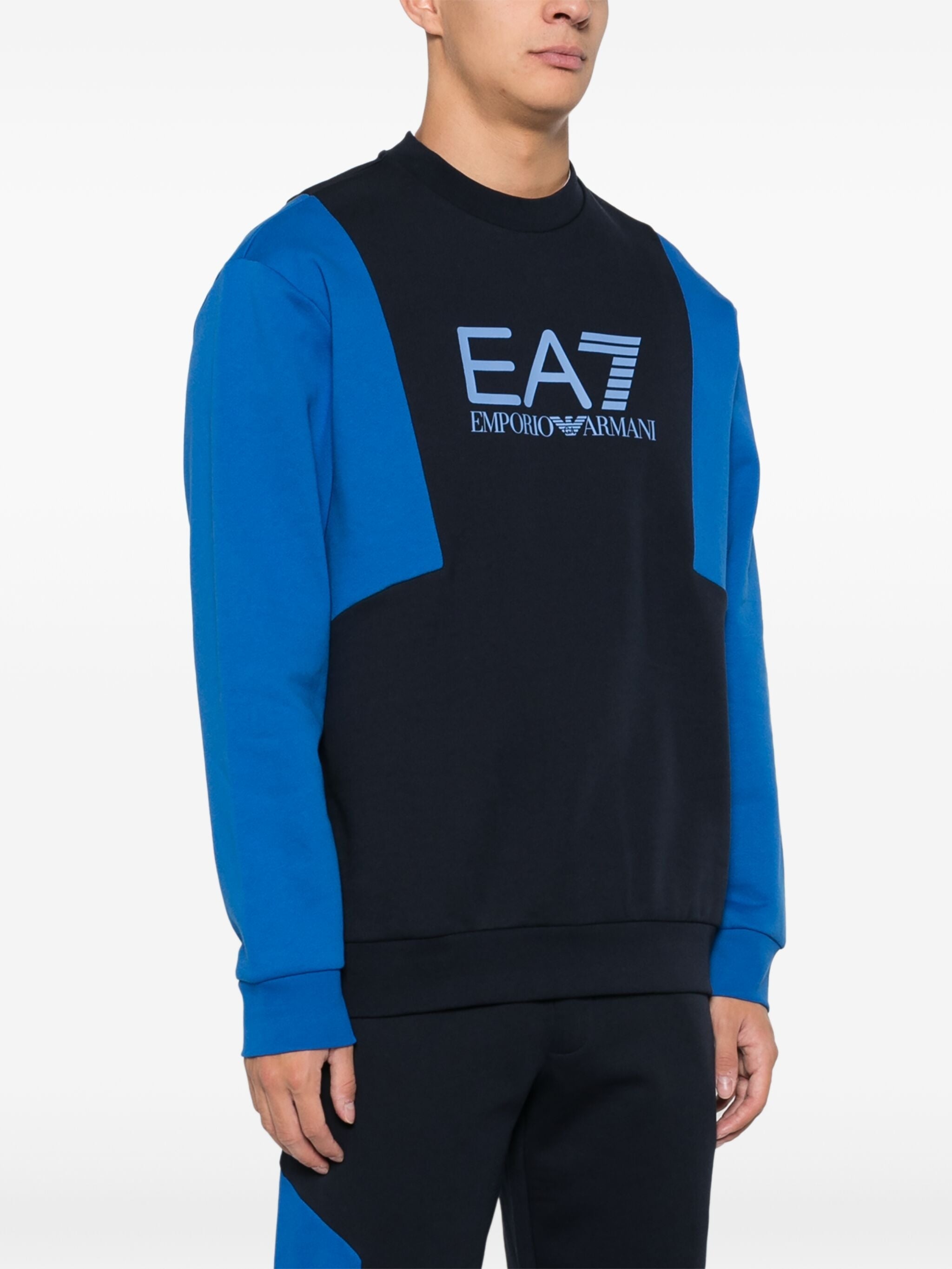 EA7 COLOURBLOCK CREW-NECK SWEATSHIRT