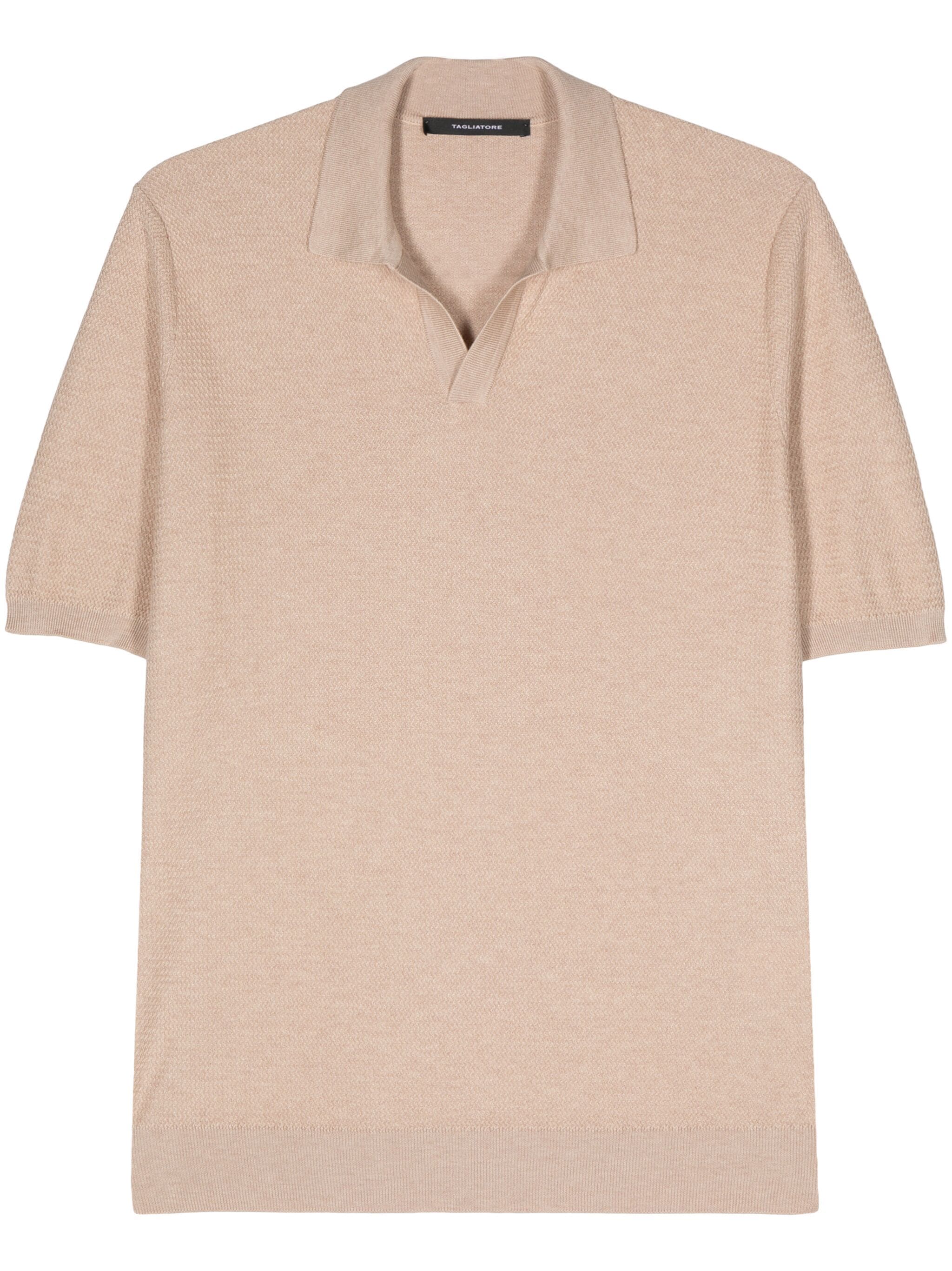 TAGLIATORE TEXTURED POLO SHIRT