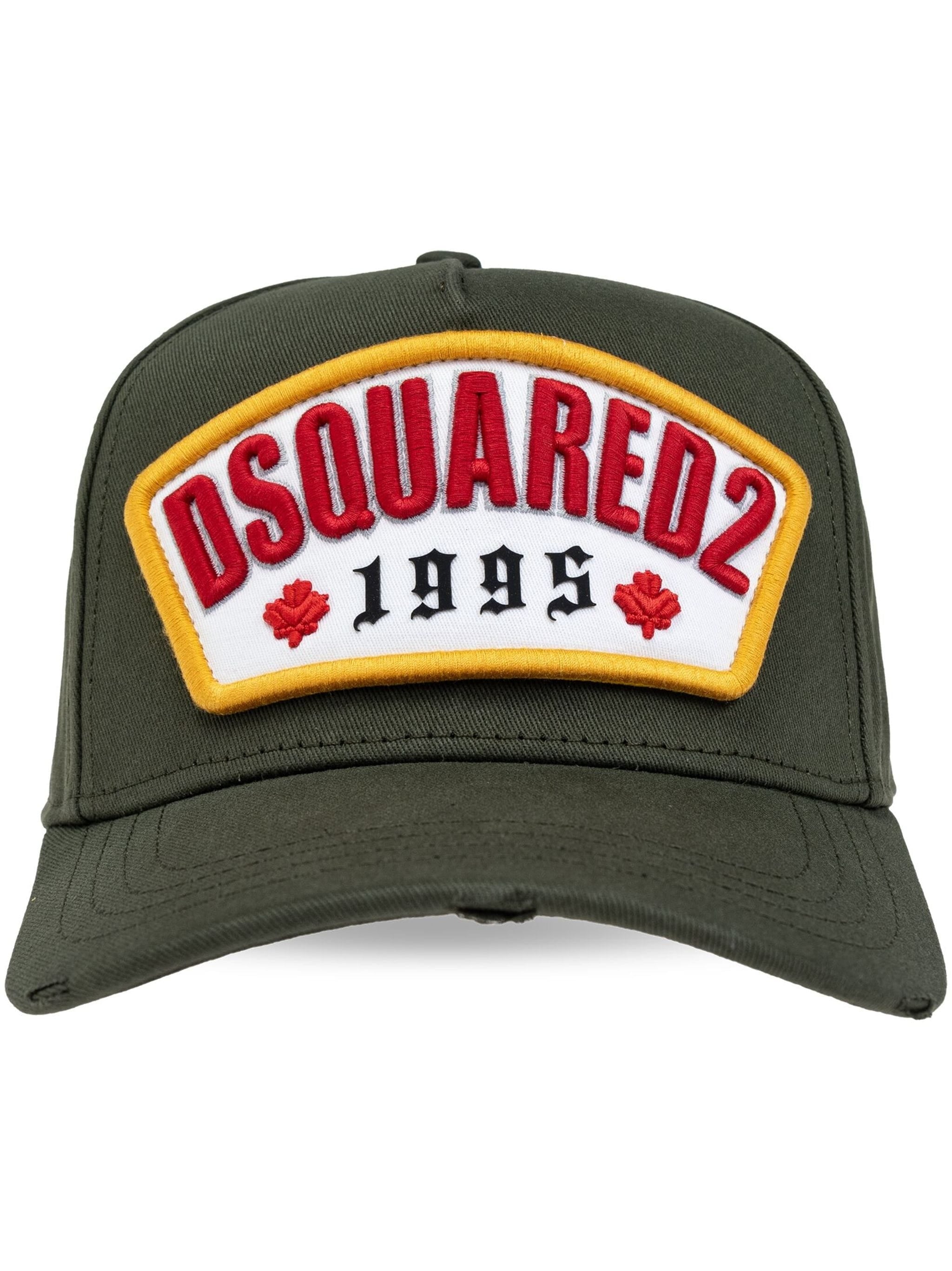 DSQUARED LOGO-APPLIQUÉ COTTON BASEBALL CAP