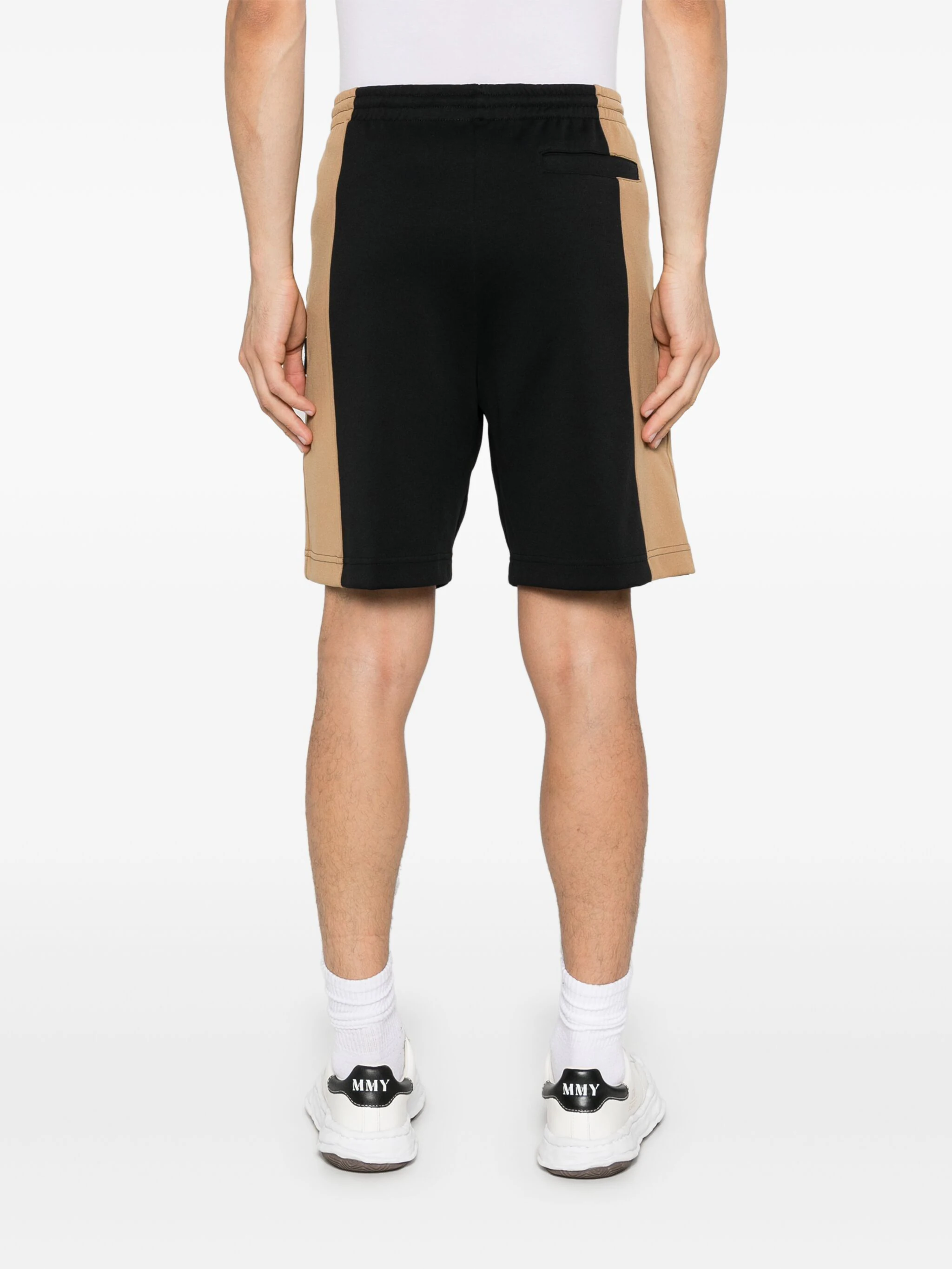 MOSCHINO LOGO-PATCH TRACK SHORTS