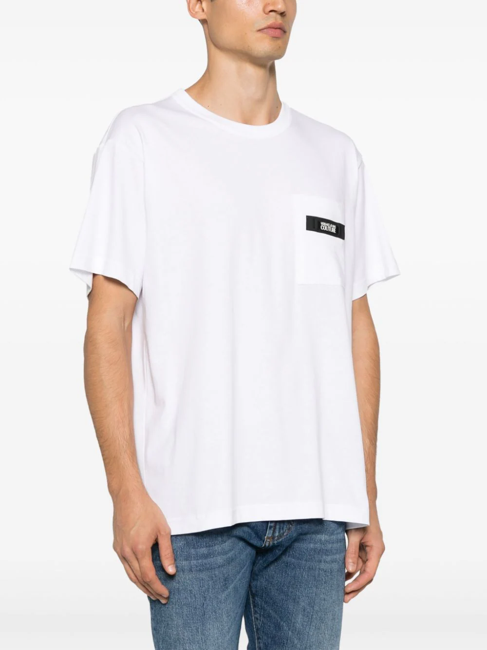 VERSACE JEANS COUTURE LOGO PATCH T-SHIRT