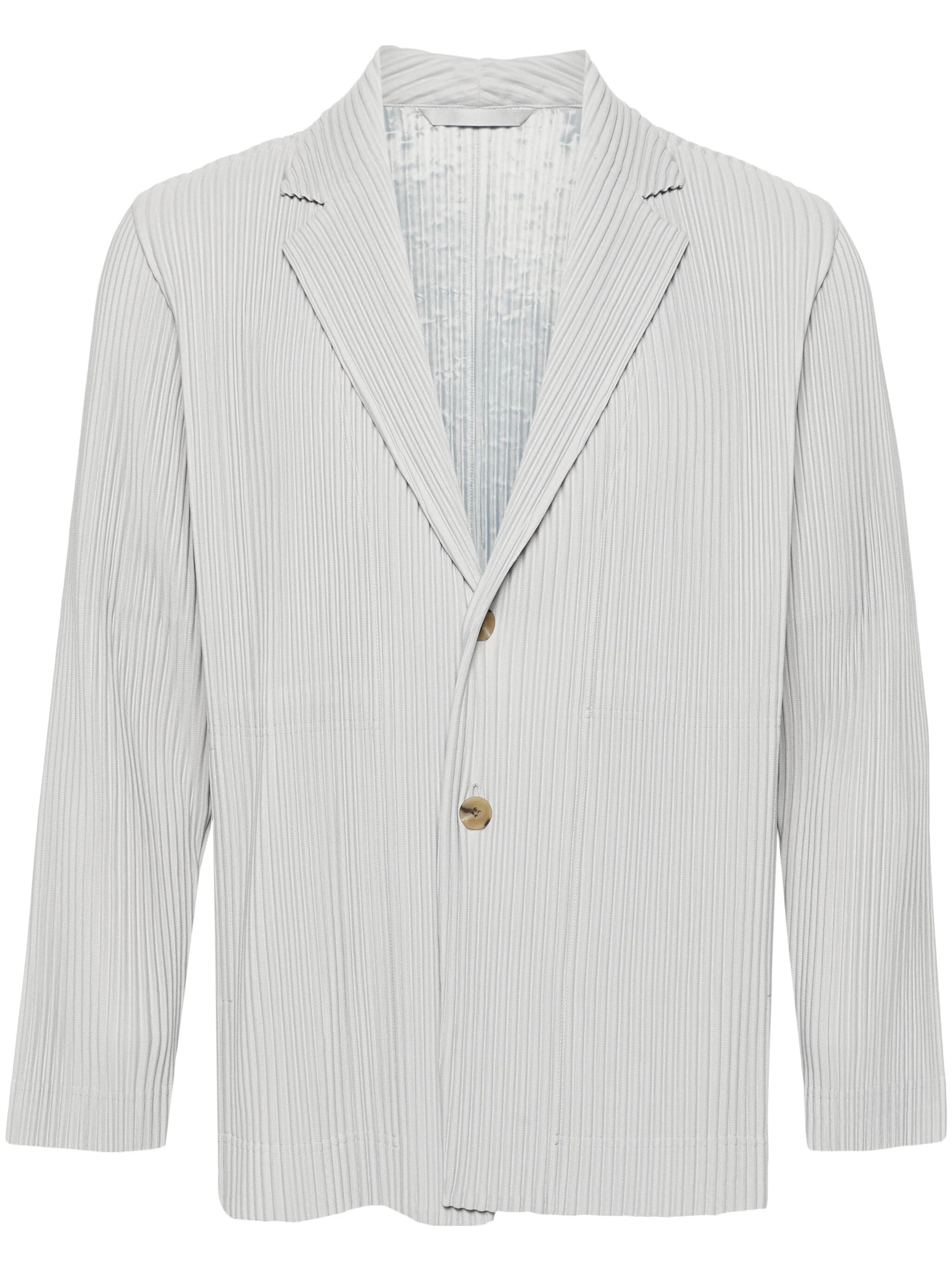 HOMME PLISSE PLISSÉ-EFFECT SINGLE-BREASTED BLAZER