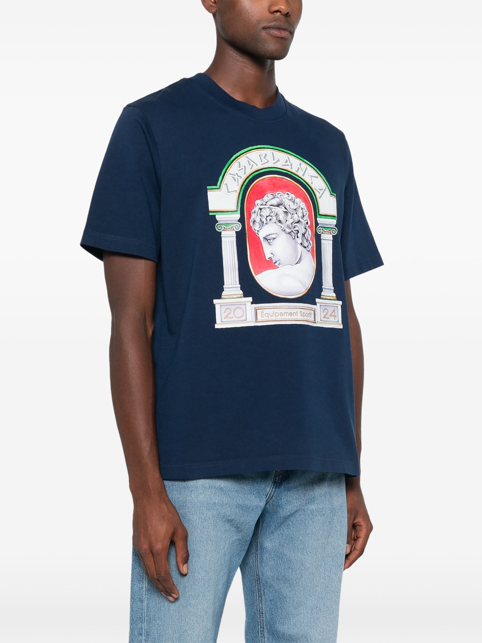 CASABLANCA LA MEDAILLE-PRINT T-SHIRT