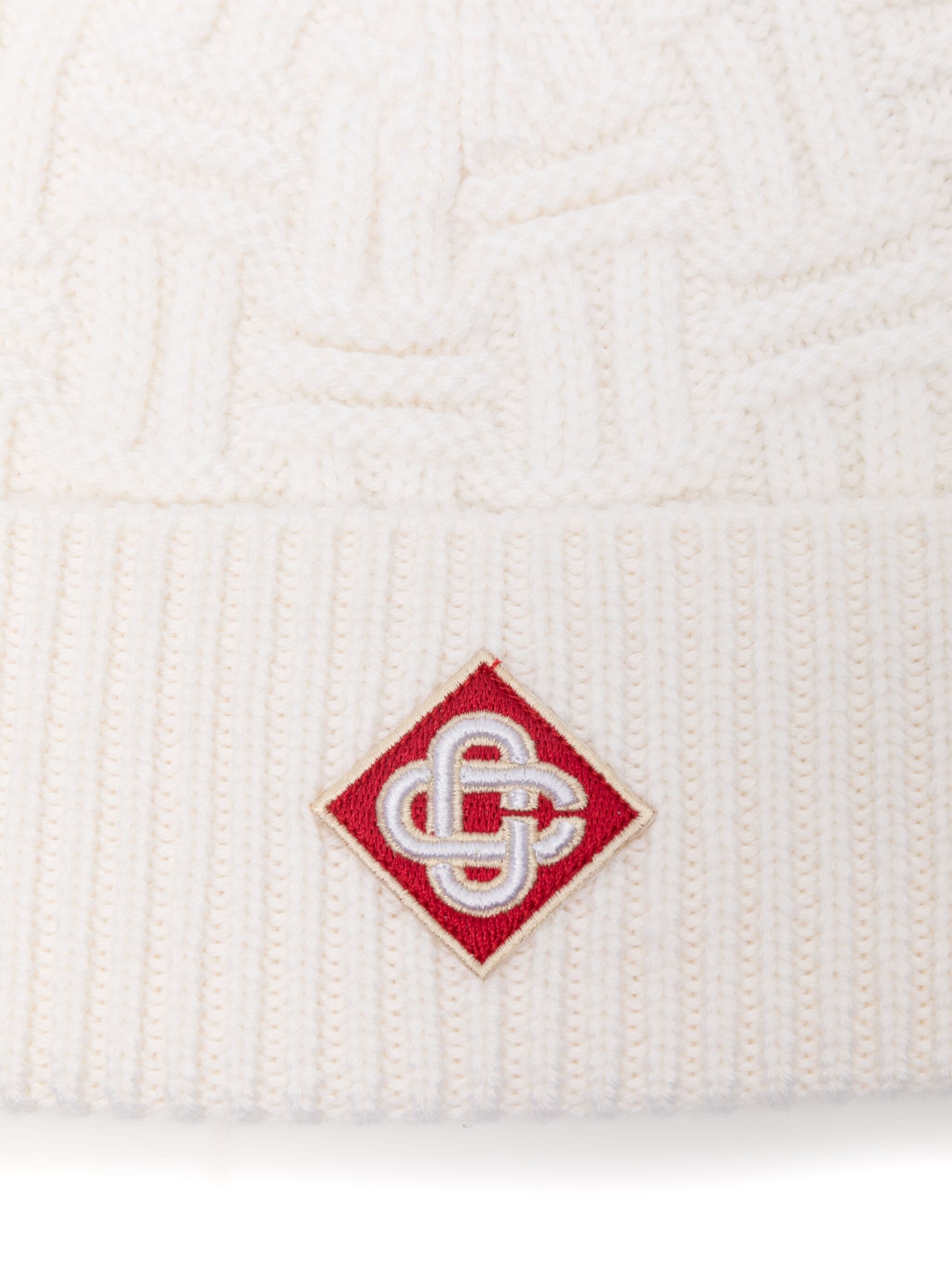 CASABLANCA COLUMN STITCH BEANIE HAT