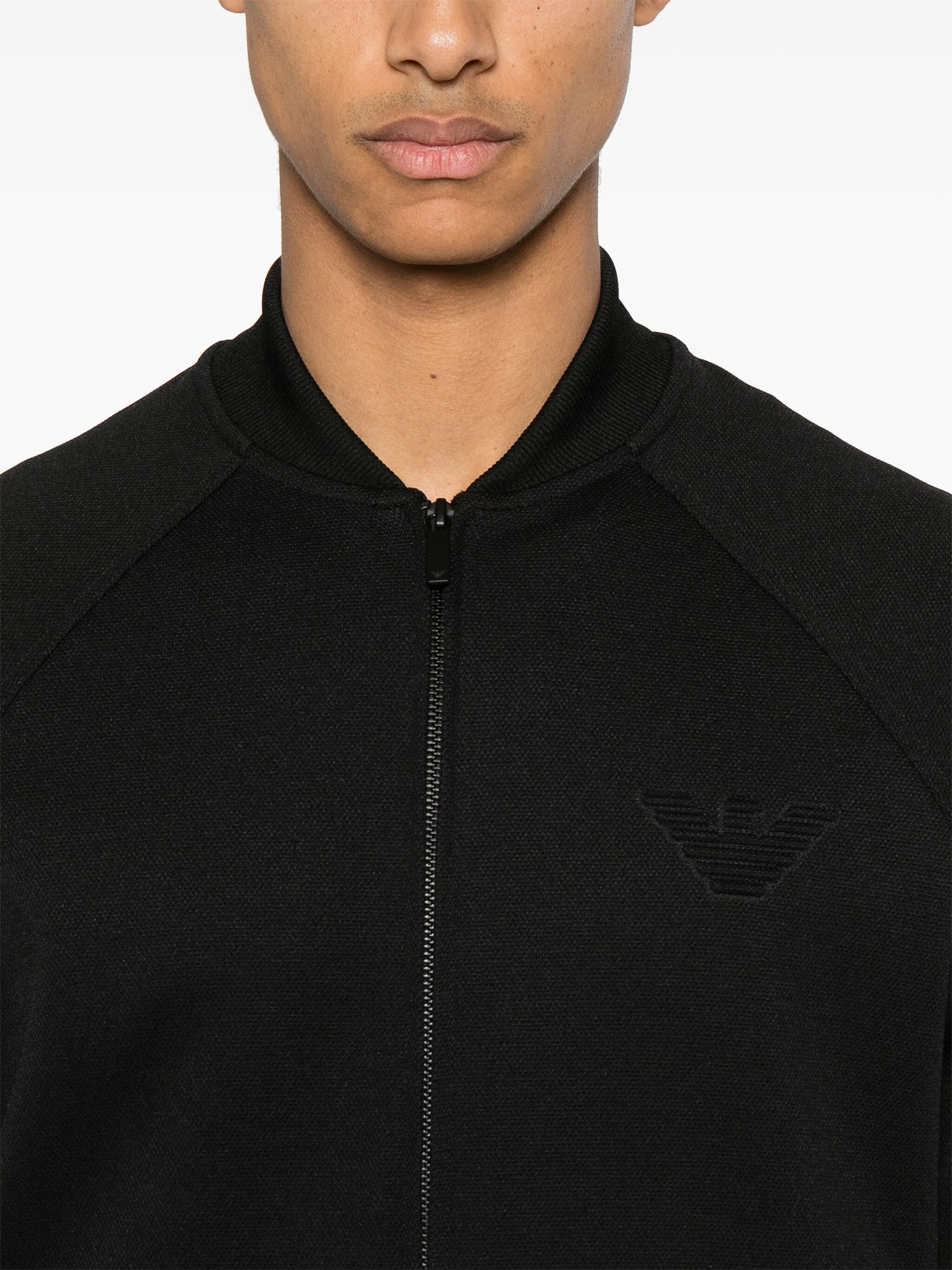 EMPORIO ARMANI LOGO-DETAIL BOMBER JACKET