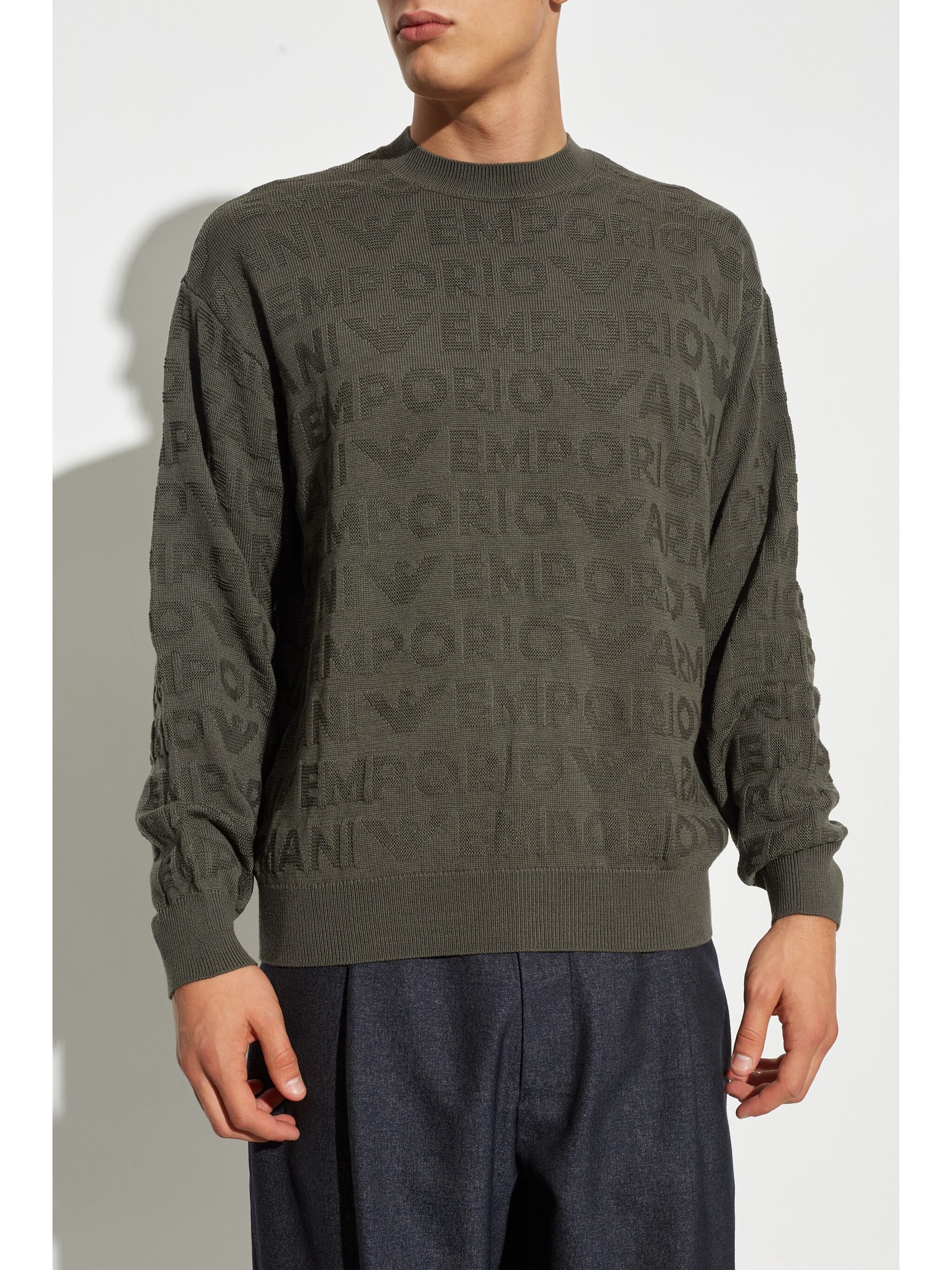 EMPORIO ARMANI LOGO-PRINT HOODIE