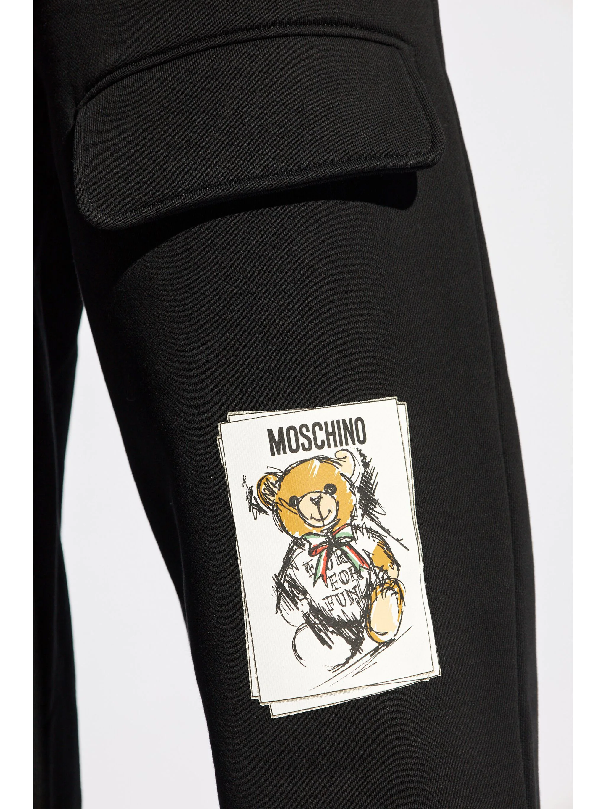 MOSCHINO TEDDY BEAR PRINT SWEATPANTS