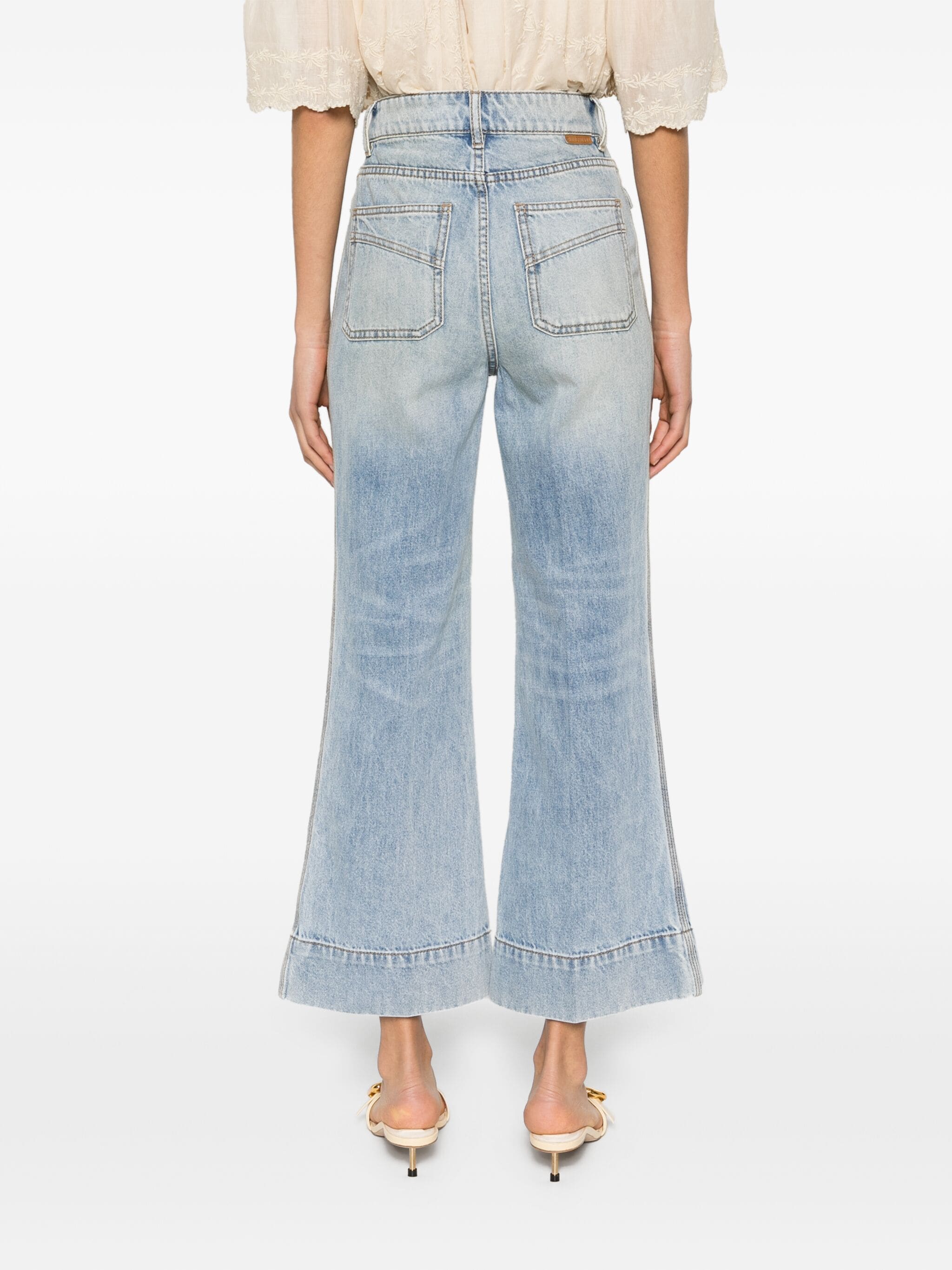 ZIMMERMANN FLARED CROPPED JEANS