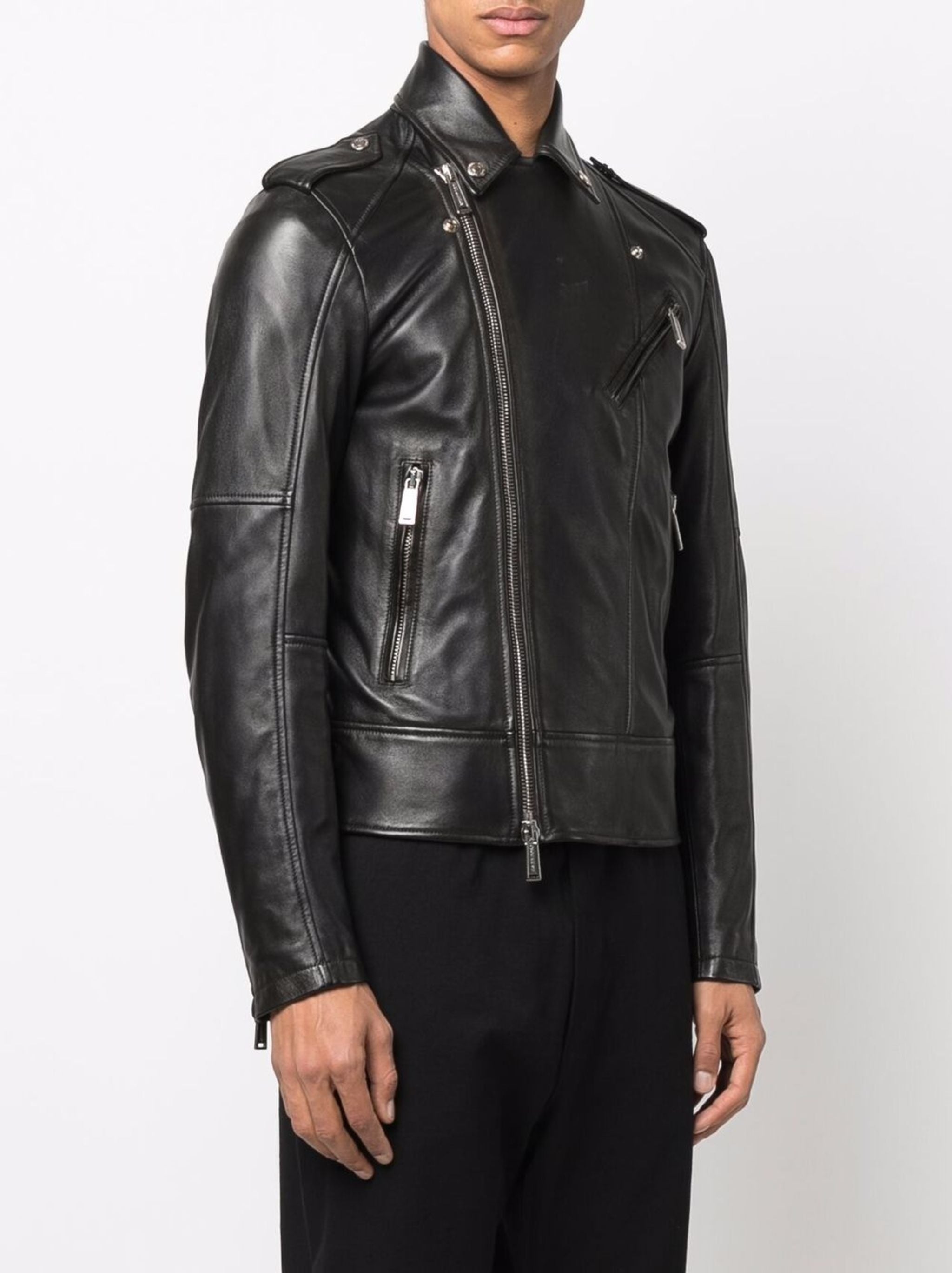 DSQUARED2 LEATHER BIKER JACKET