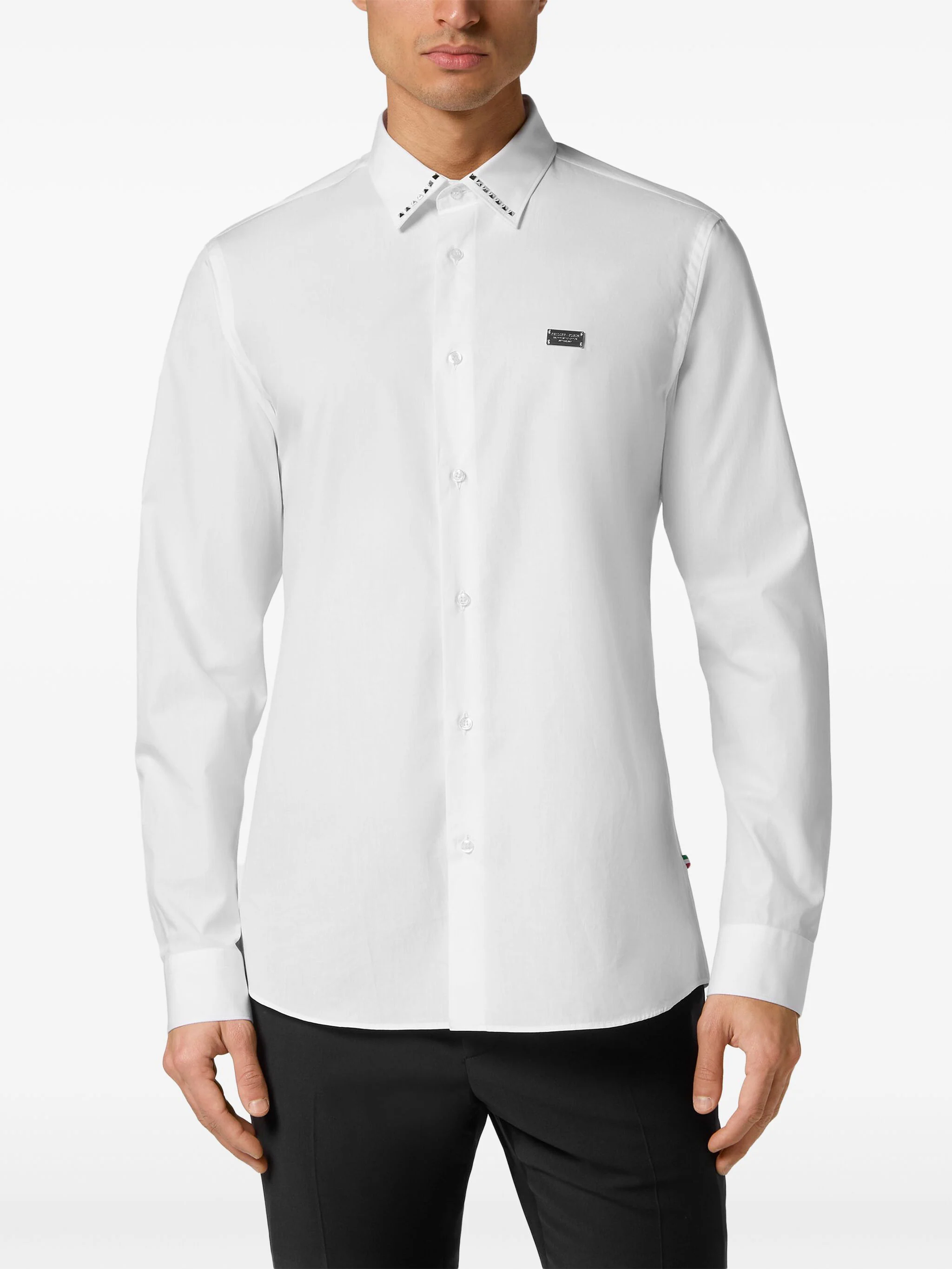 PHILIPP PLEIN STUD-DETAILING POPLIN SHIRT