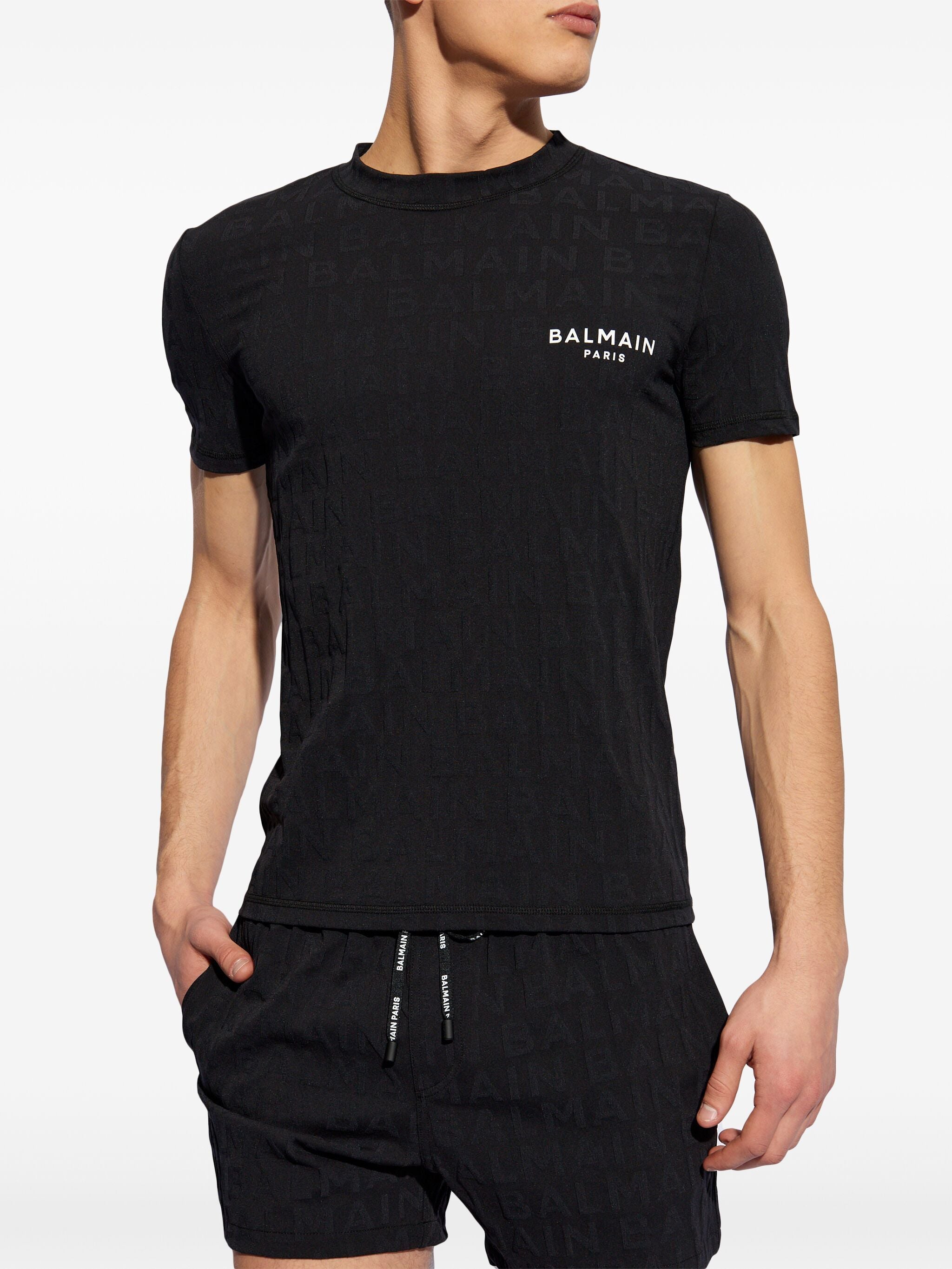 BALMAIN LOGO-PRINT CREW-NECK T-SHIRT