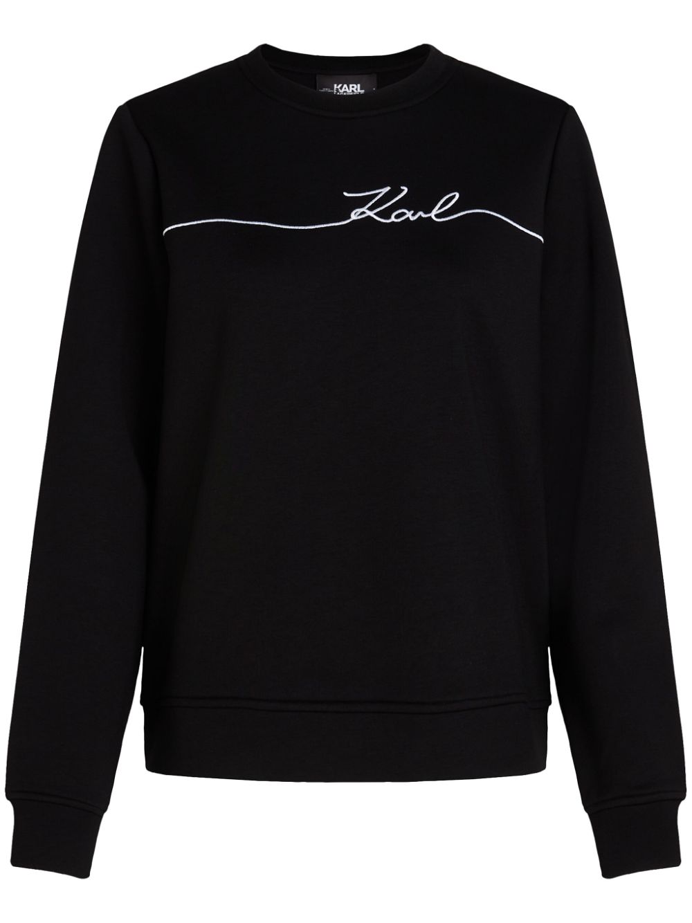 KARL LAGERFELD SIGNATURE EMBROIDERED SWEATSHIRT