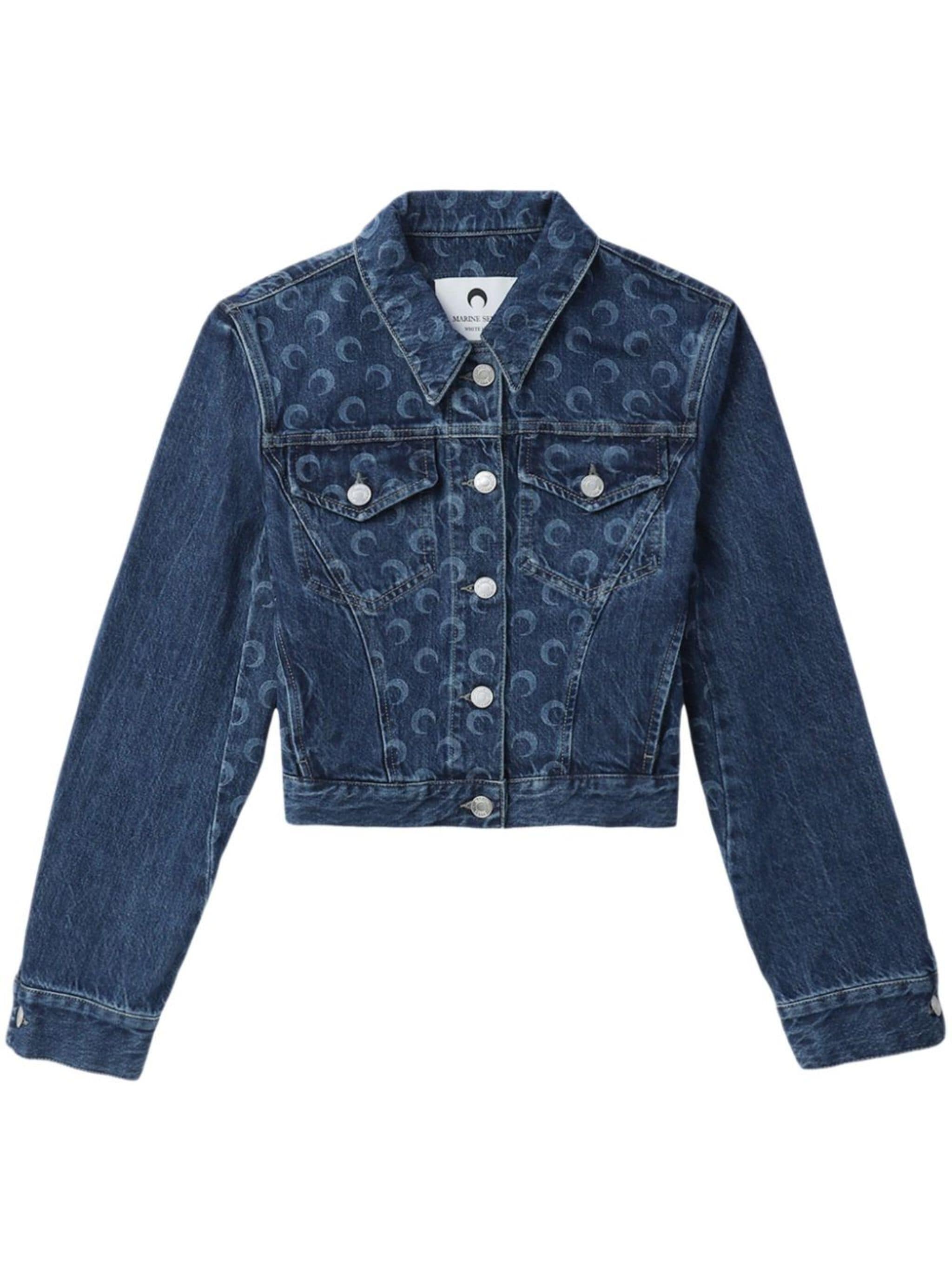 MARINE SERRE DEADSTOCK MOONOGRAM DENIM JACKET