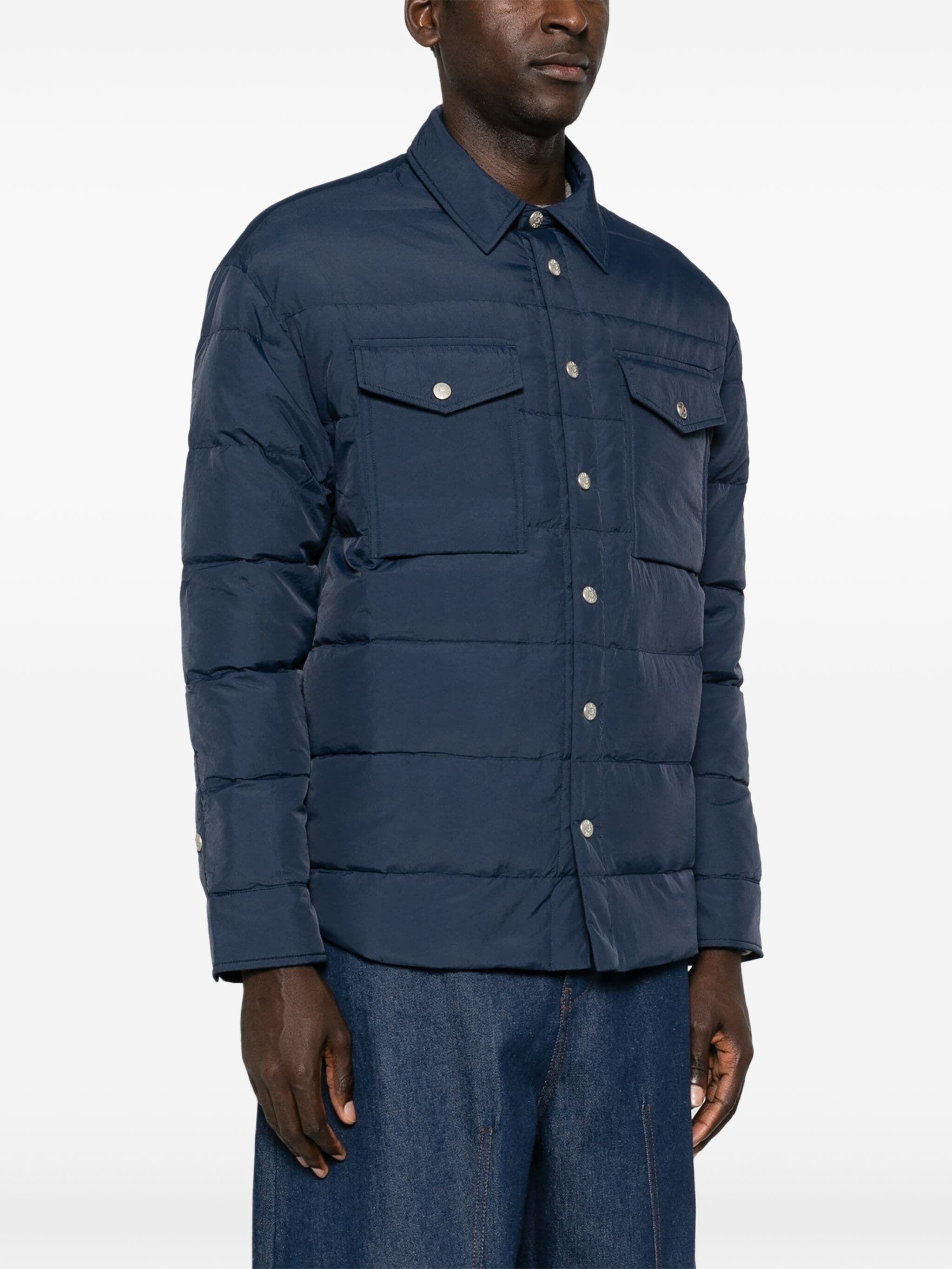 KENZO CLASSIC-COLLAR QUILTED SHIRT JACKET