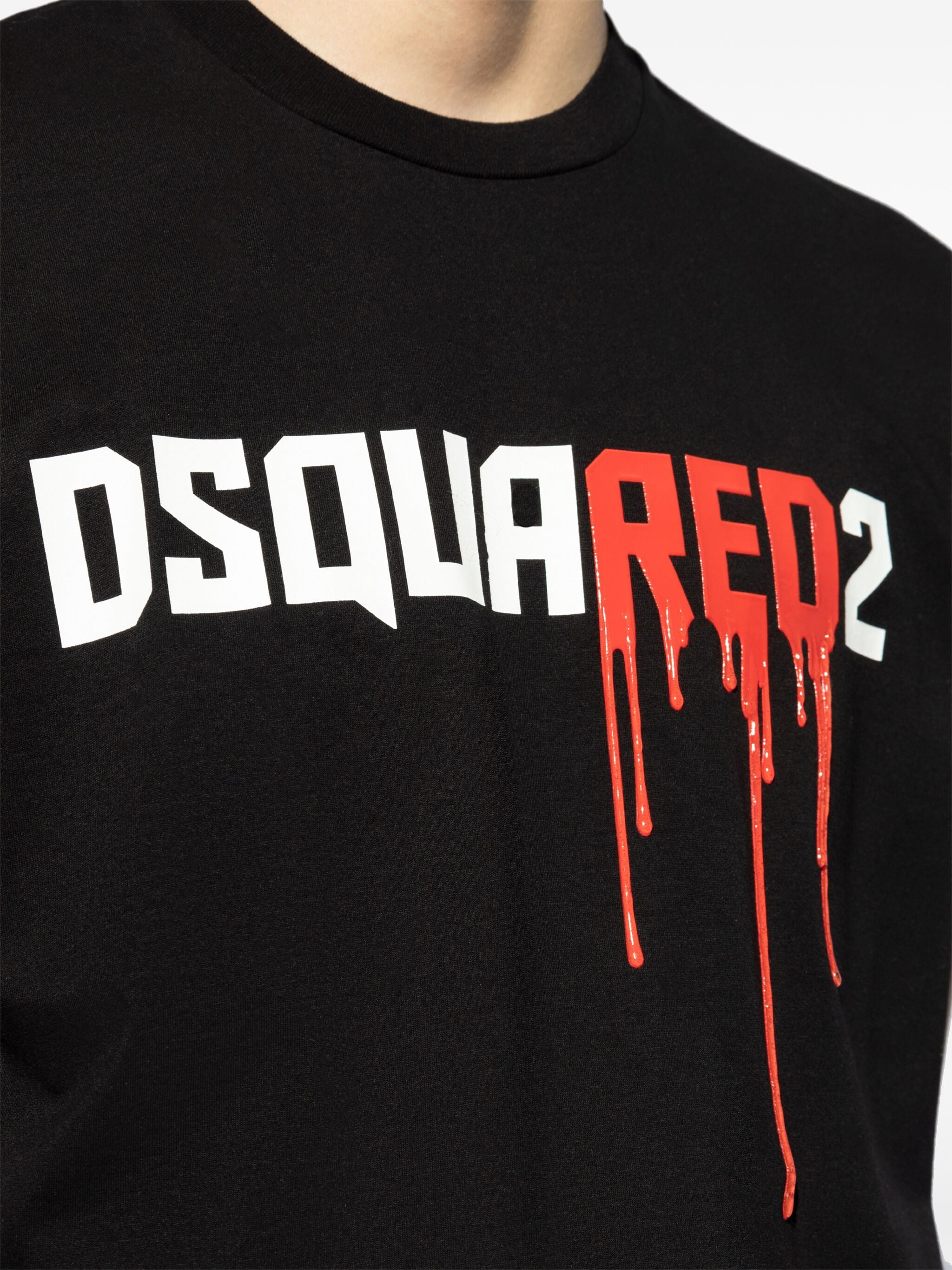 DSQUARED2 LOGO-PRINT COTTON T-SHIRT