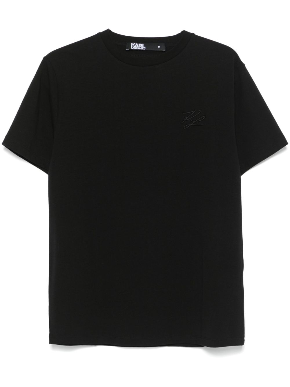 KARL LAGERFELD LOGO-EMBROIDERED T-SHIRT