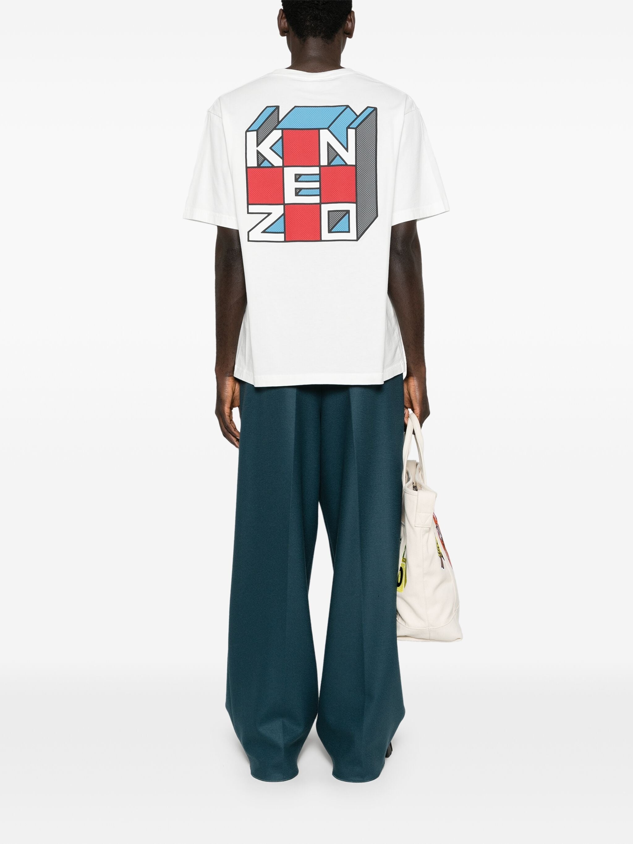 KENZO KUBE LOGO-PRINT T-SHIRT