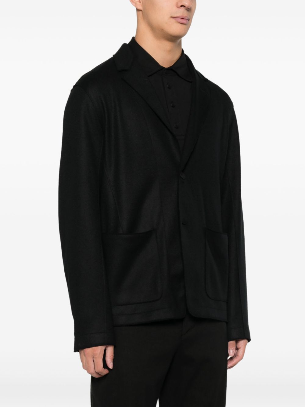 TRANSIT BOILED-WOOL RAW-CUT BLAZER