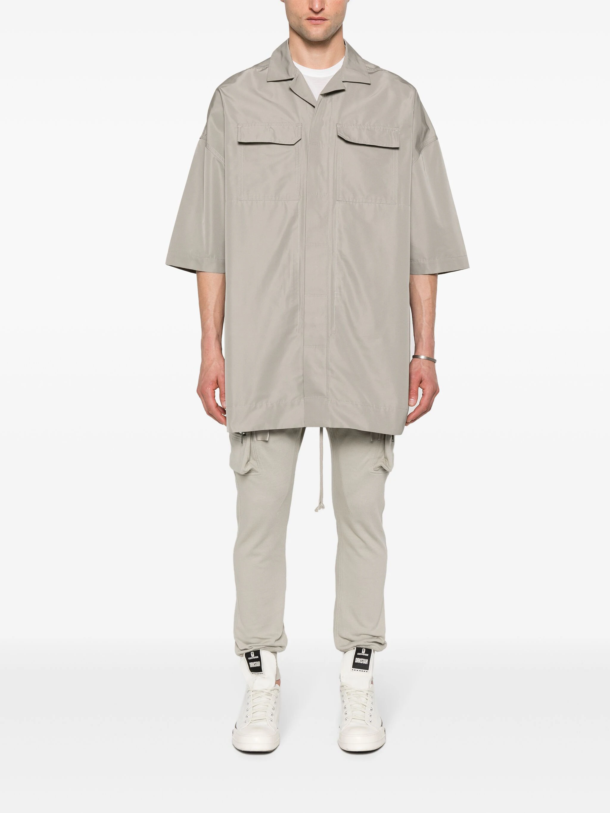 RICK OWENS STRAP-DETAIL SHIRT