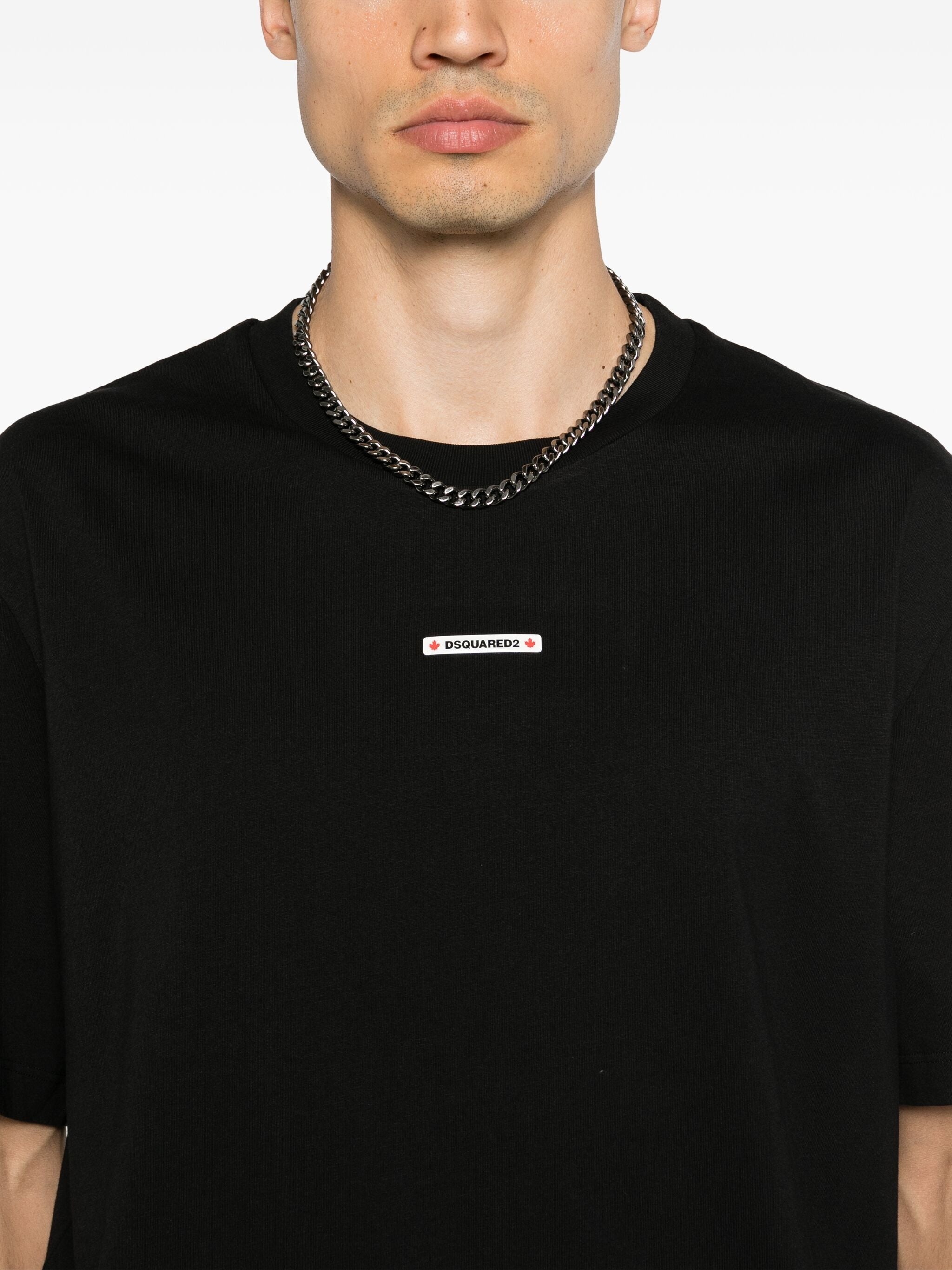 DSQUARED2 LOGO-PATCH COTTON T-SHIRT