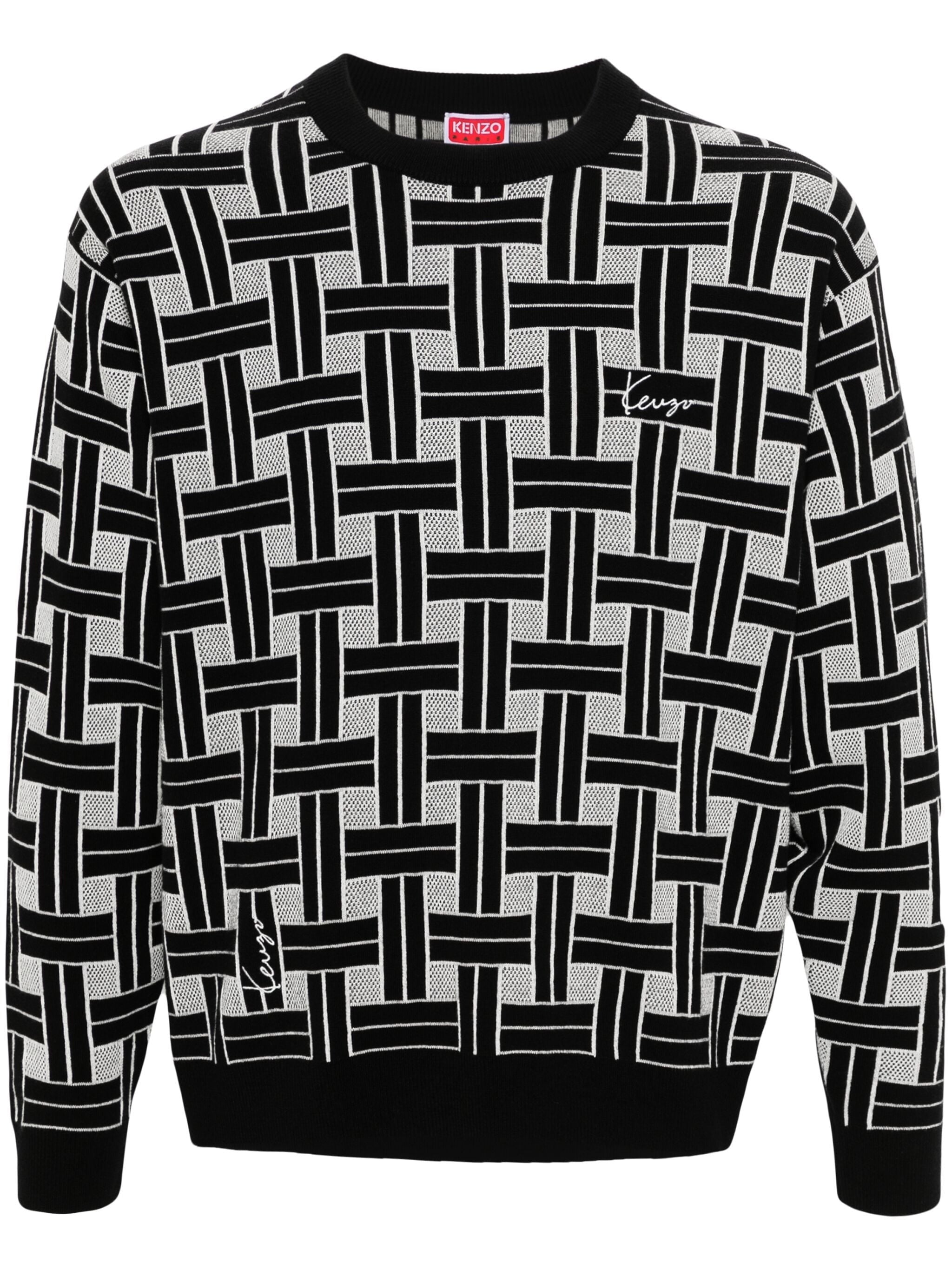 KENZO PATTERNED-JACQUARD JUMPER