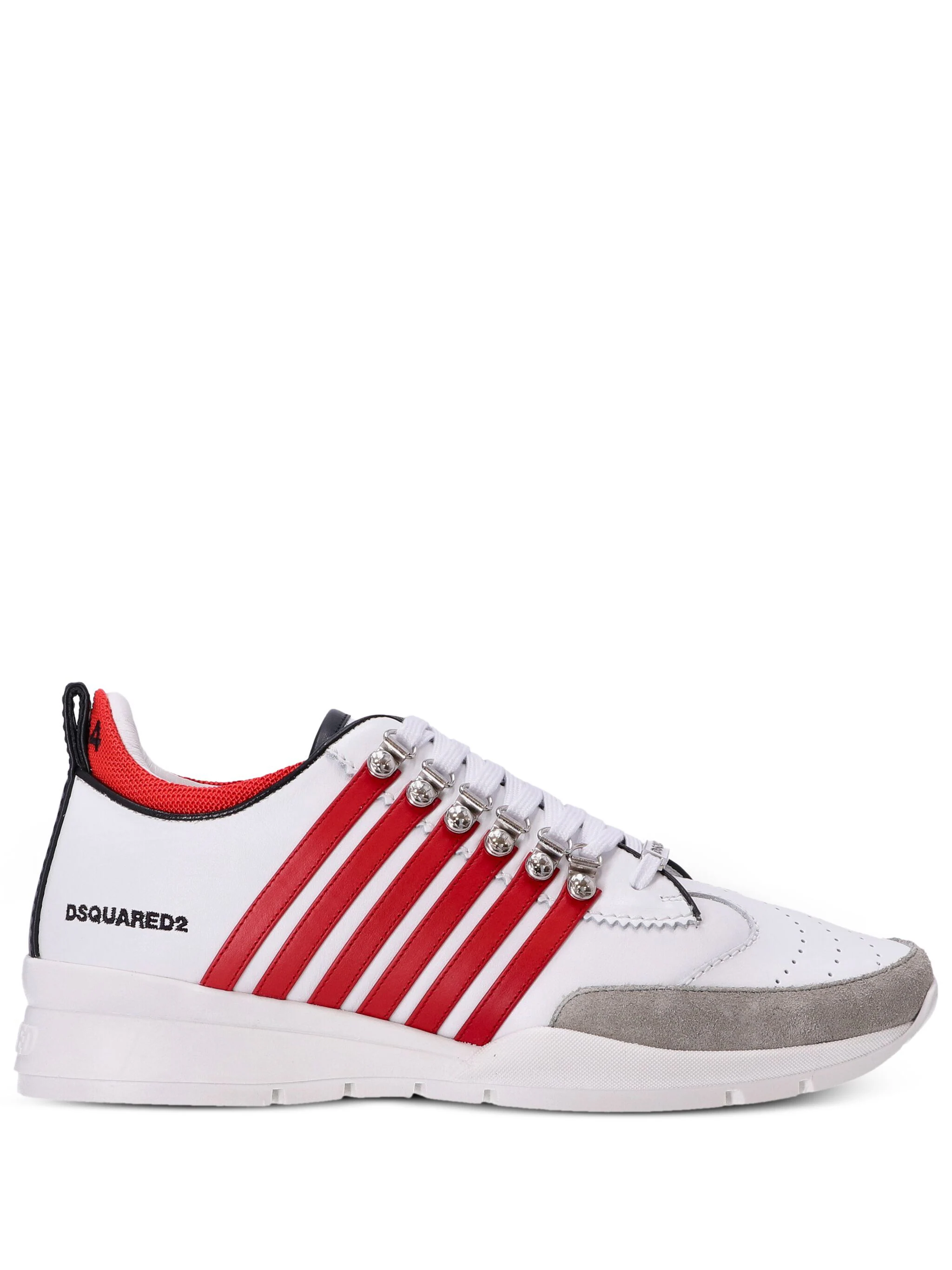 DSQUAREED LEGENDARY STRIPED LEATHER SNEAKERS