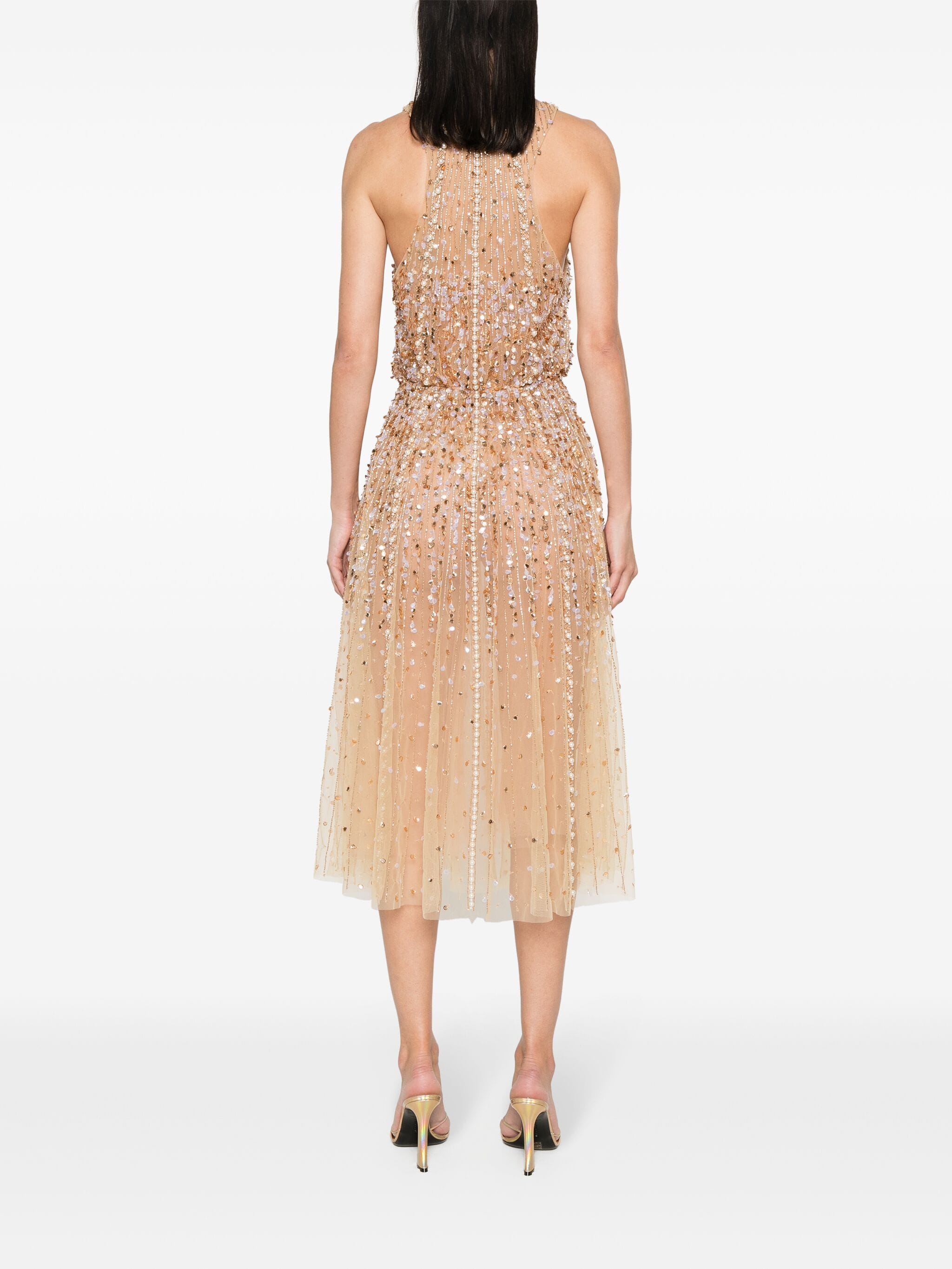 ELISABETTA FRANCHI SEQUIN MIDI DRESS