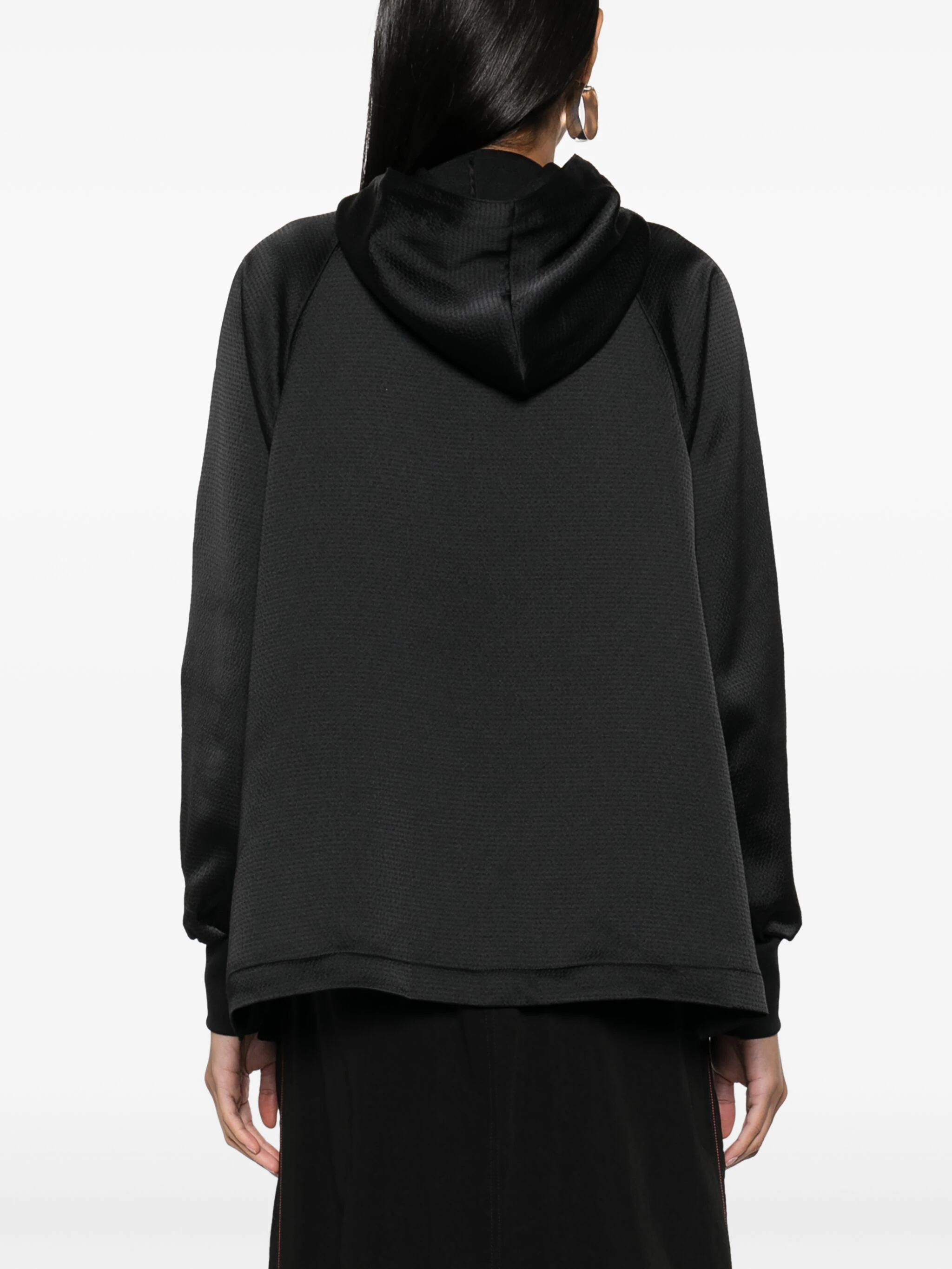 Y-3 TEXTURED ZIPPED HOODIE