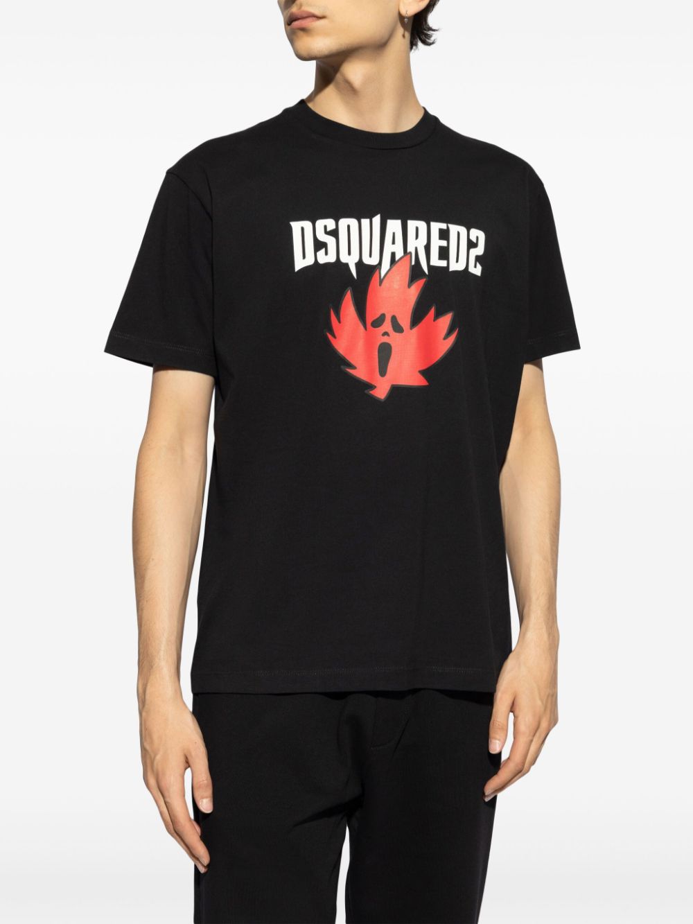 DSQUARED2 LOGO-PRINT COTTON T-SHIRT