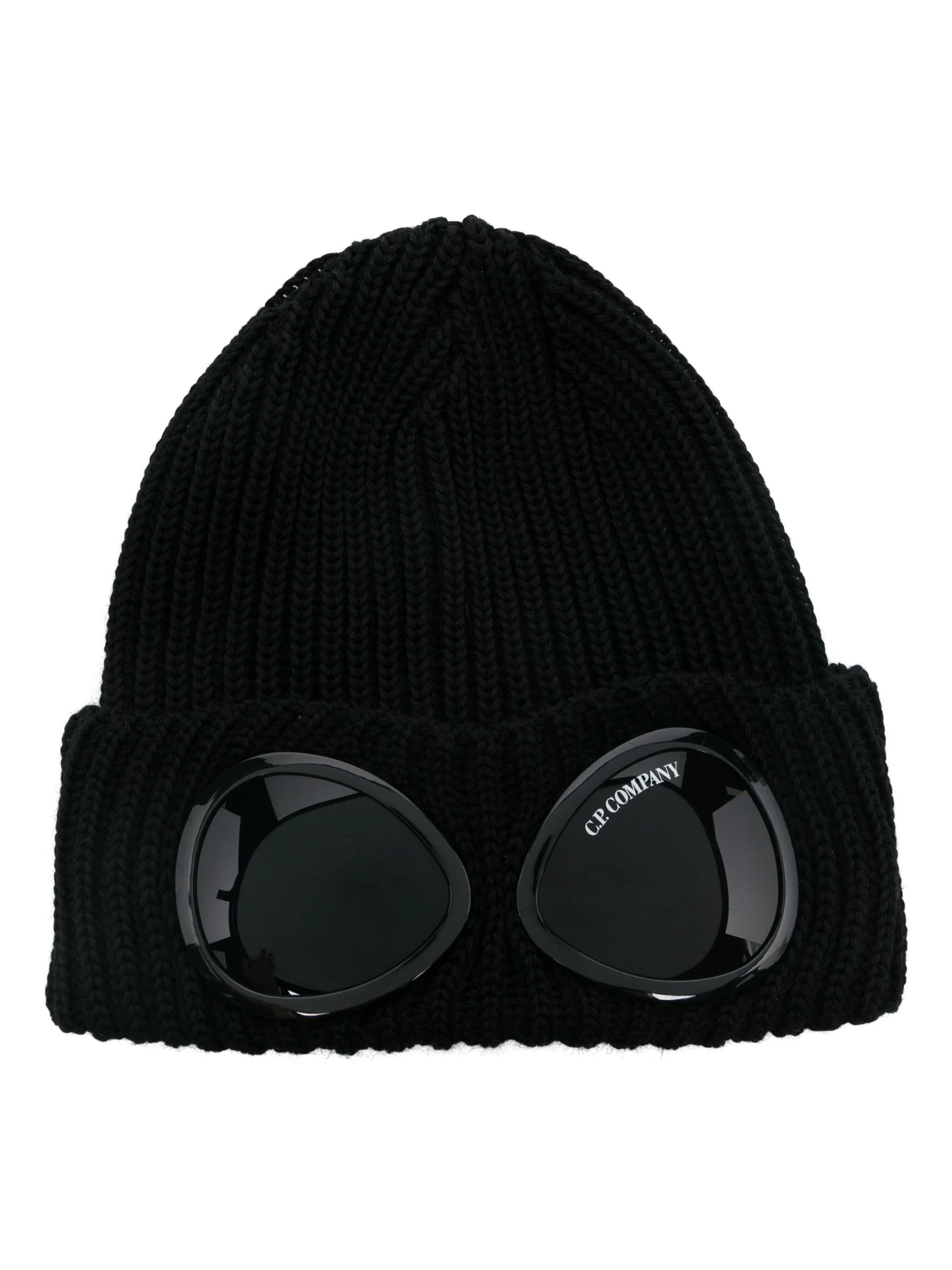 CP COMPANY GOGGLES-DETAIL RIBBED BEANIE