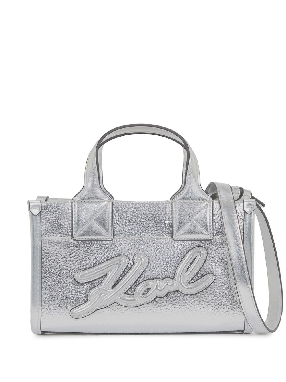 KARL LAGERFELD K/SKUARE GRAINY TOTE BAG