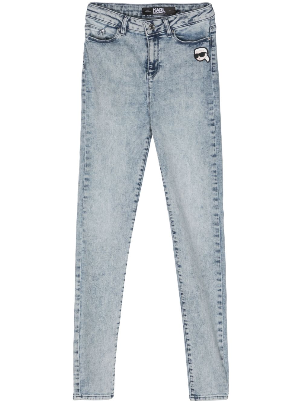 KARL LAGERFELD IKONIK 2.0 HIGH WAISTED SKINNY JEANS