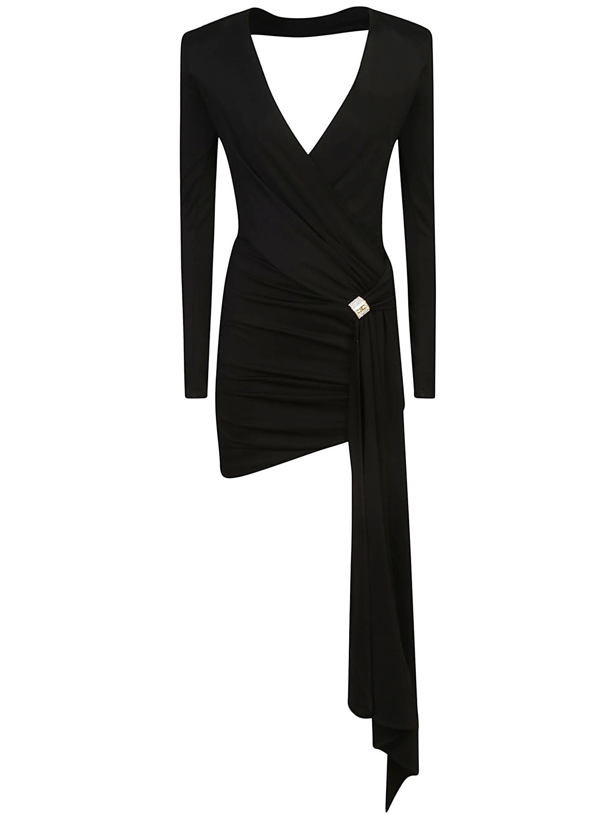 ELISABETTA FRANCHI DRAPED MINI DRESS