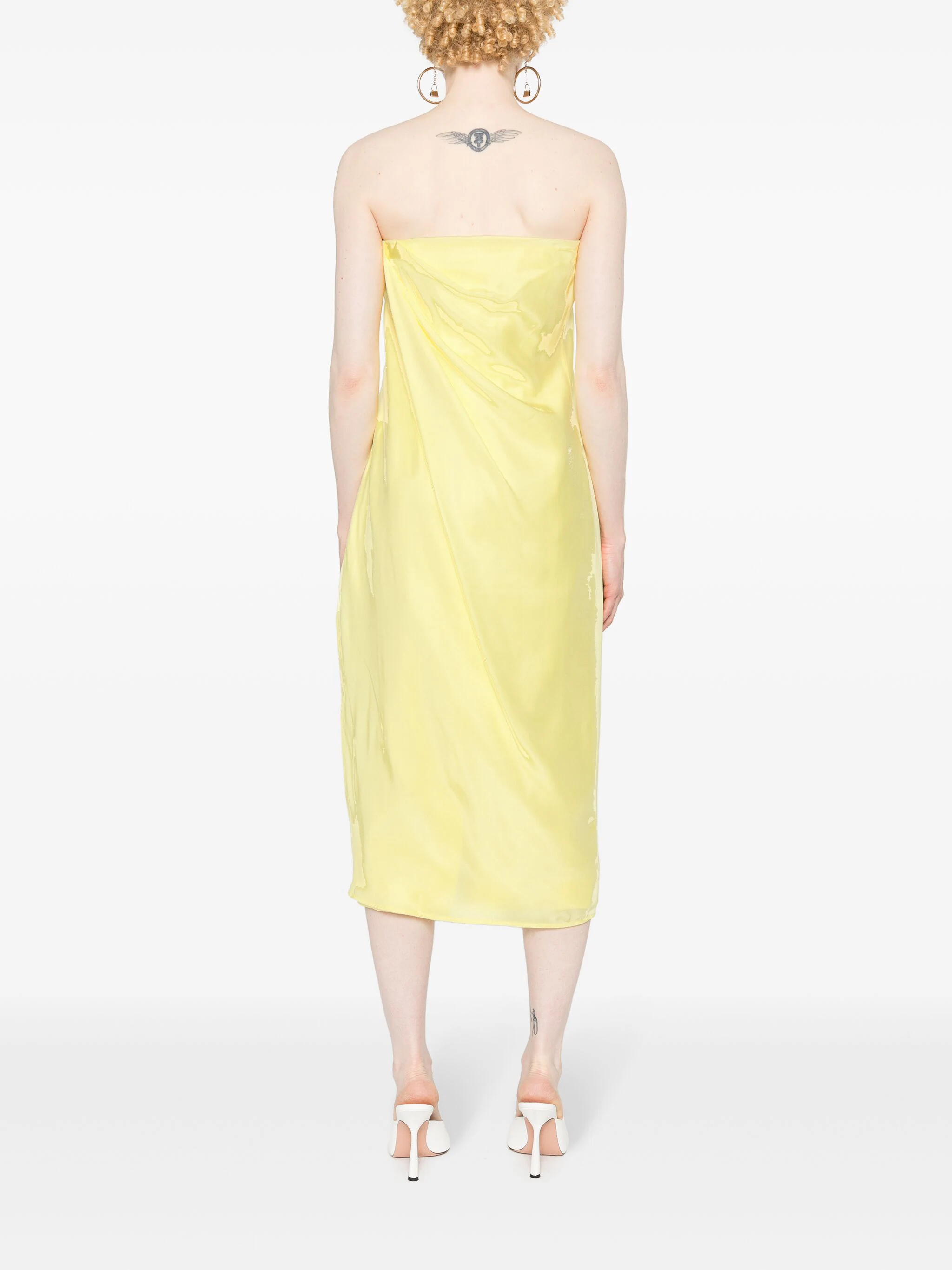 GAUGE81 ONNA DRAPED-DETAIL MIDI DRESS