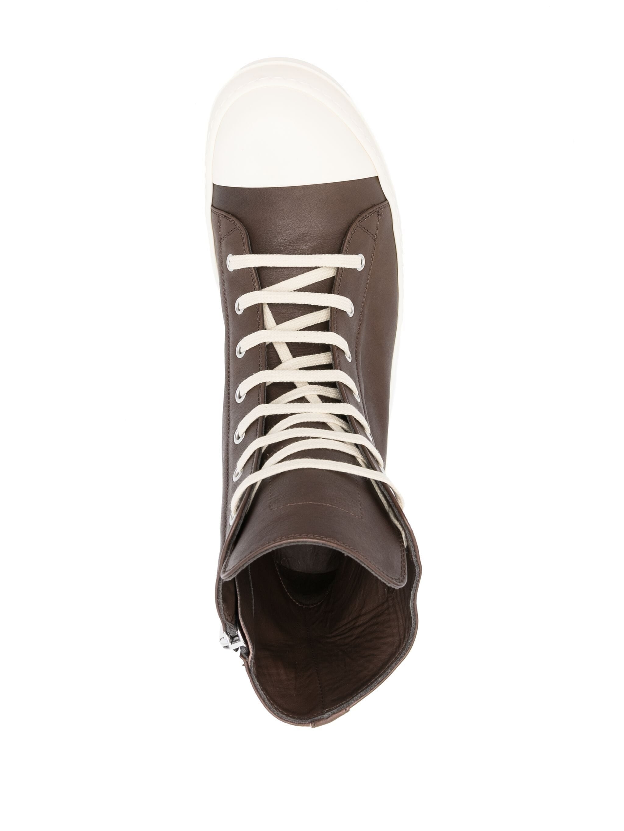 RICK OWENS LEATHER SNEAKERS