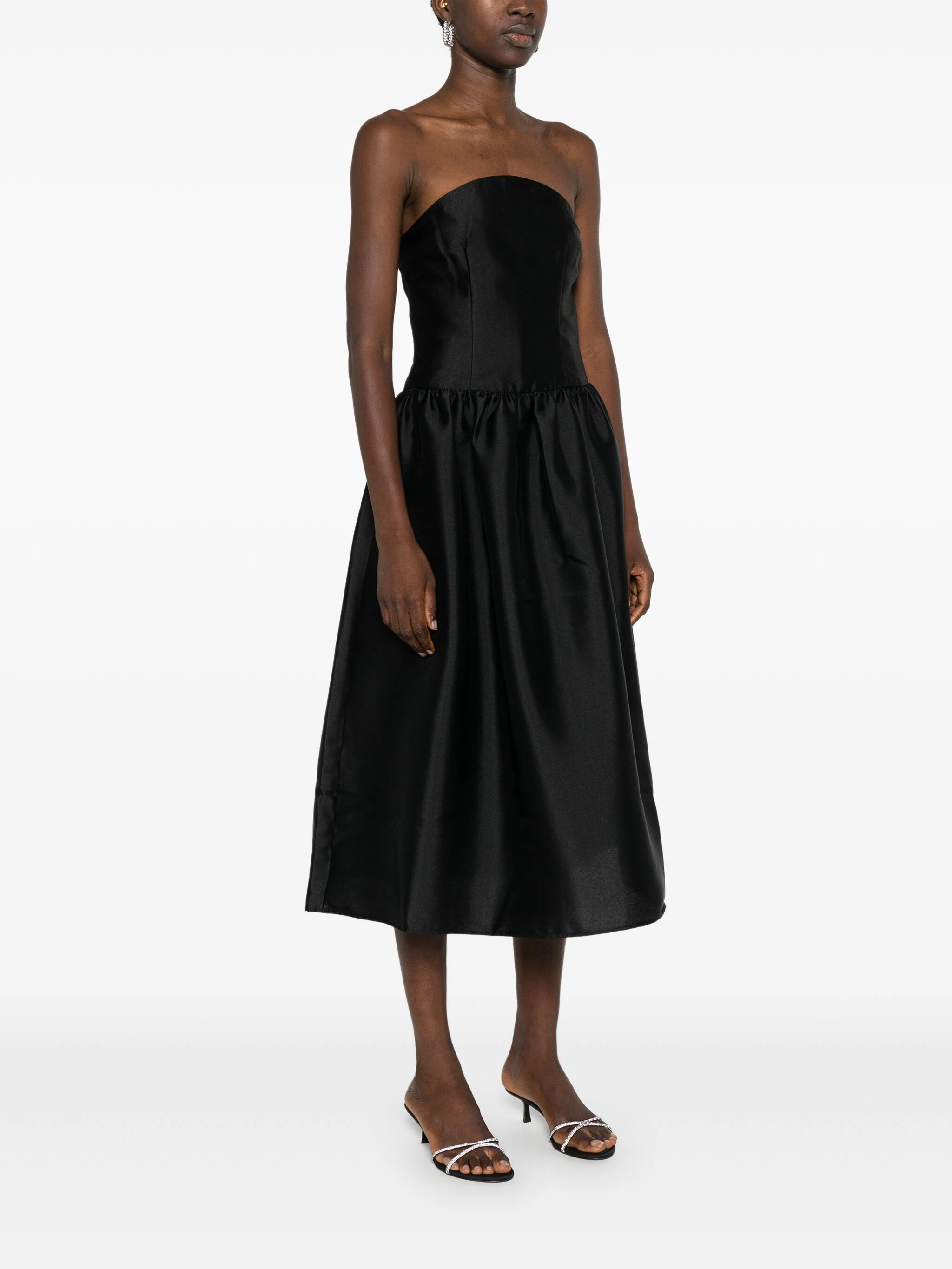 SELF-PORTRAIT TAFFETA MIDI DRESS