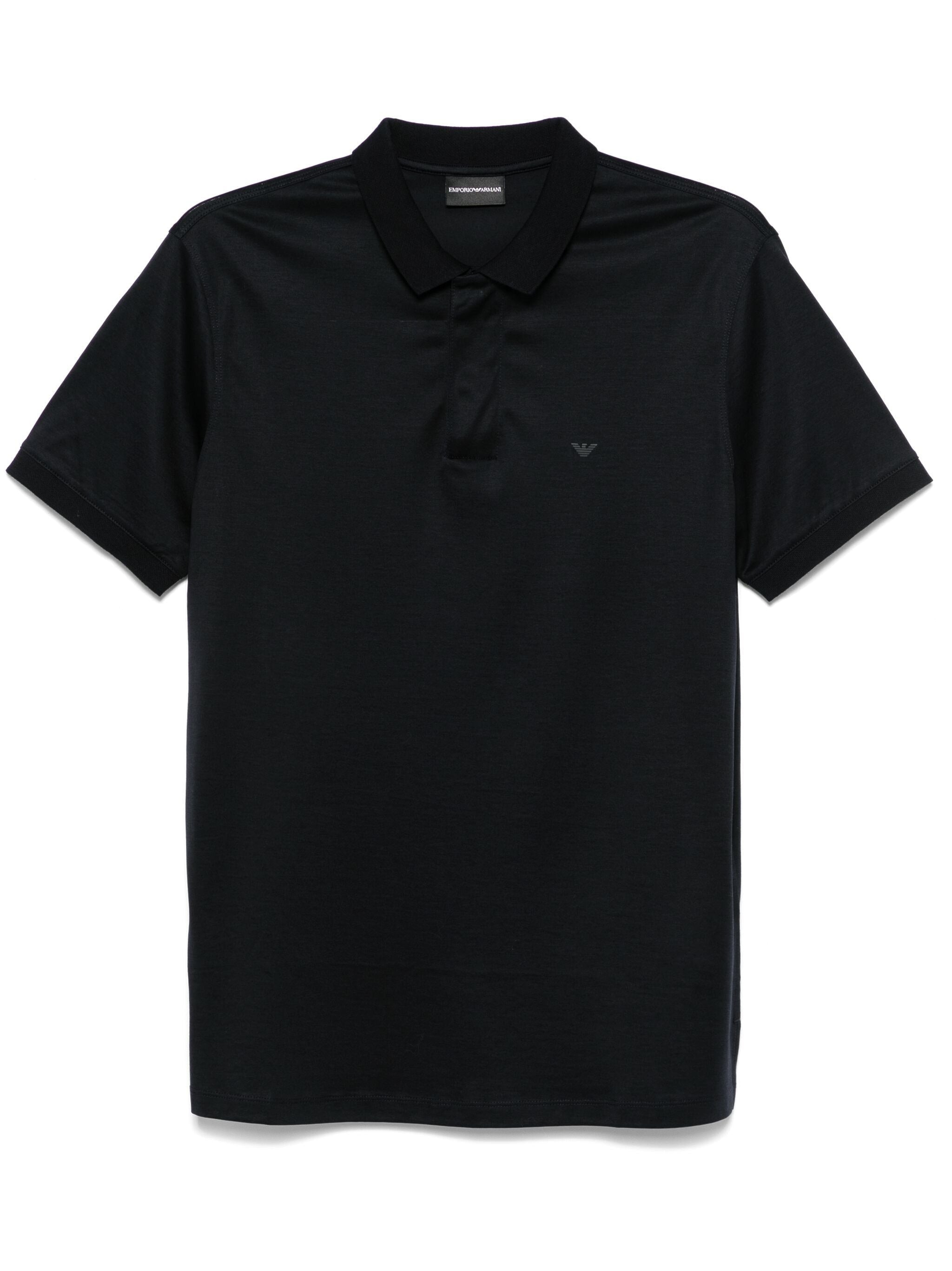 EMPORIO ARMANI TRAVEL ESSENTIALS LYOCELL-BLEND JERSEY POLO SHIRT