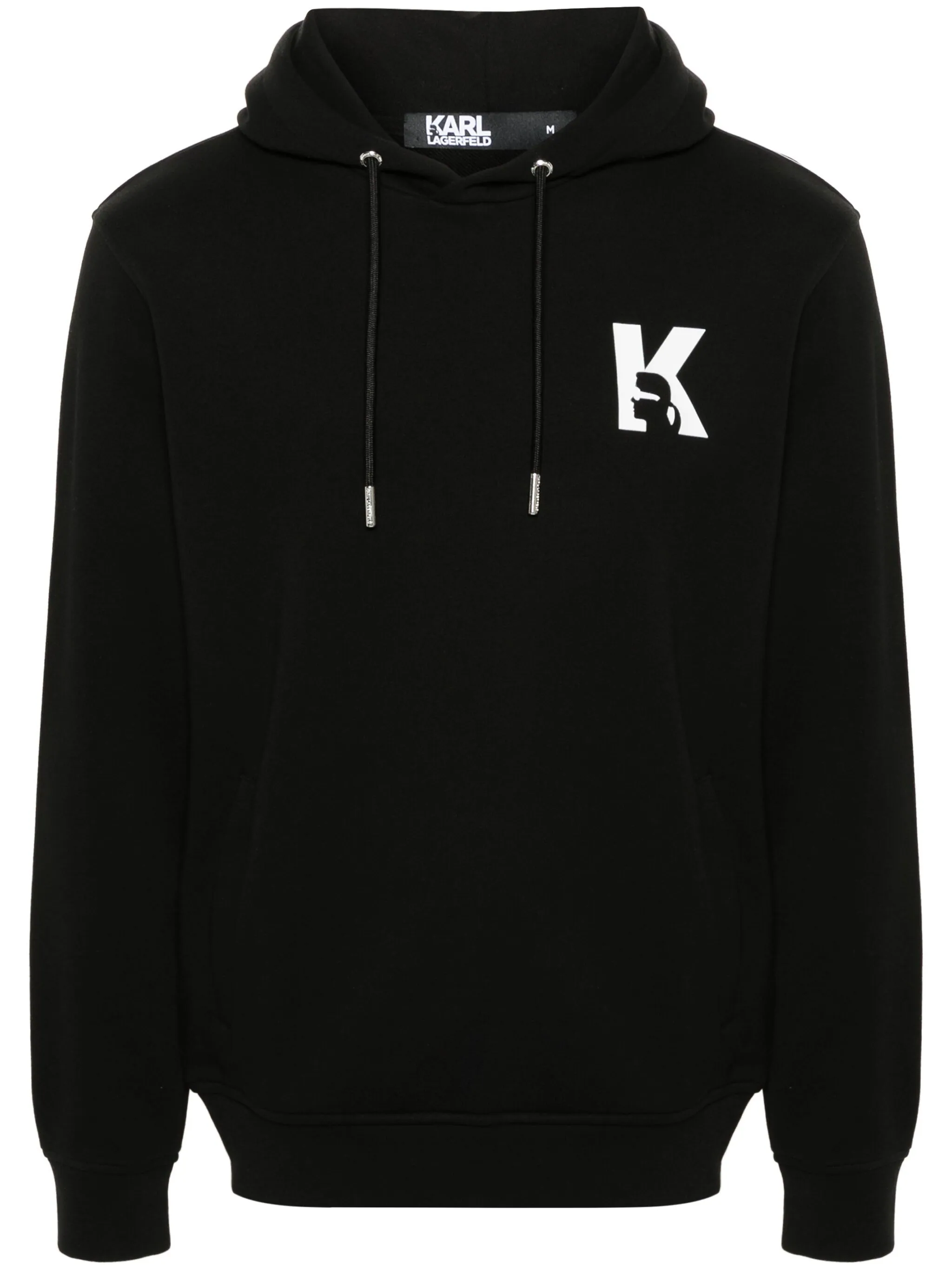 KARL LAGERFELD RUBBERISED-LOGO HOODIE