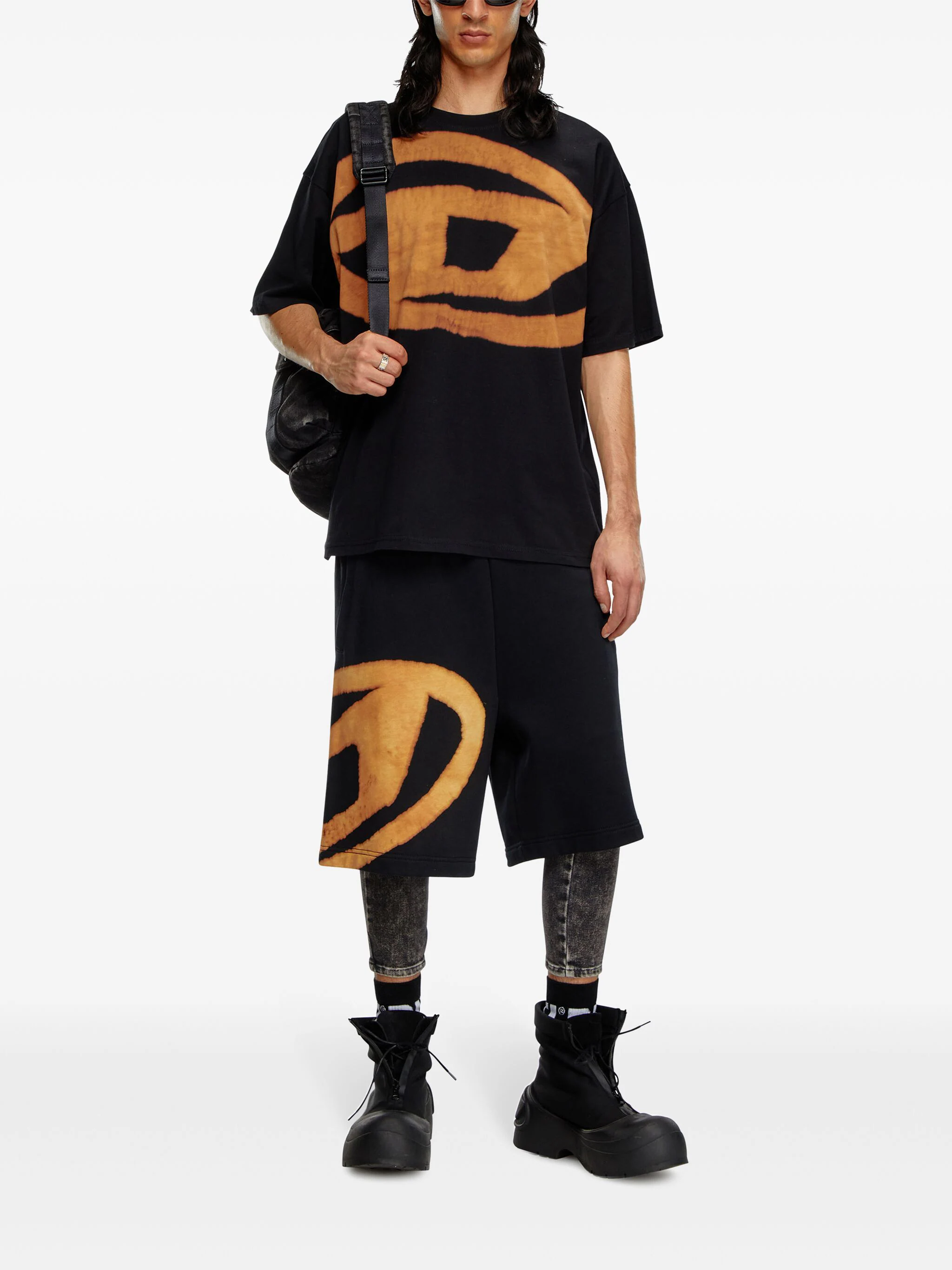 DIESEL T-BOXT-BLEACH LOGO-PRINT T-SHIRT