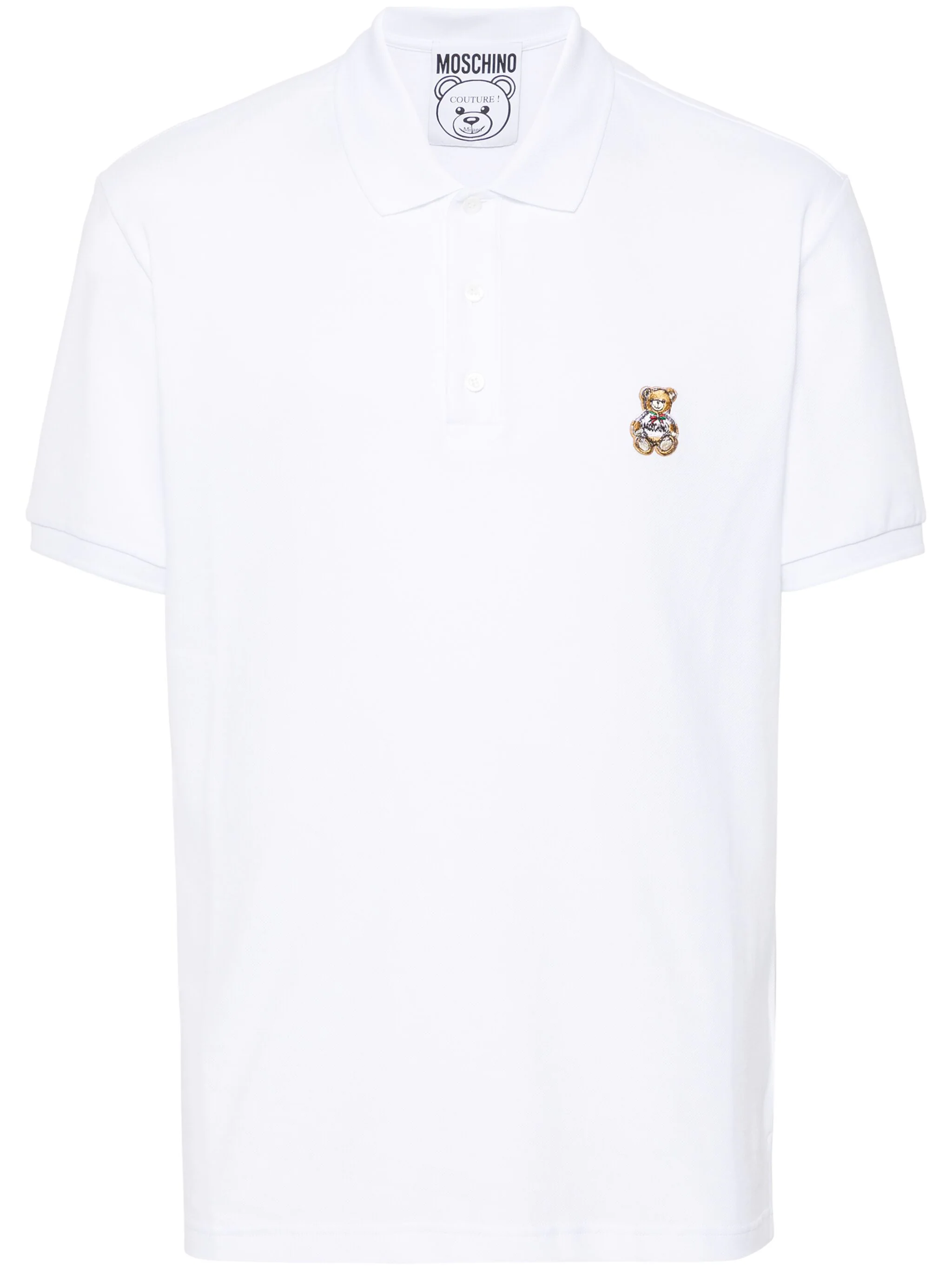 MOSCHINO TEDDY BEAR-PATCH POLO SHIRT