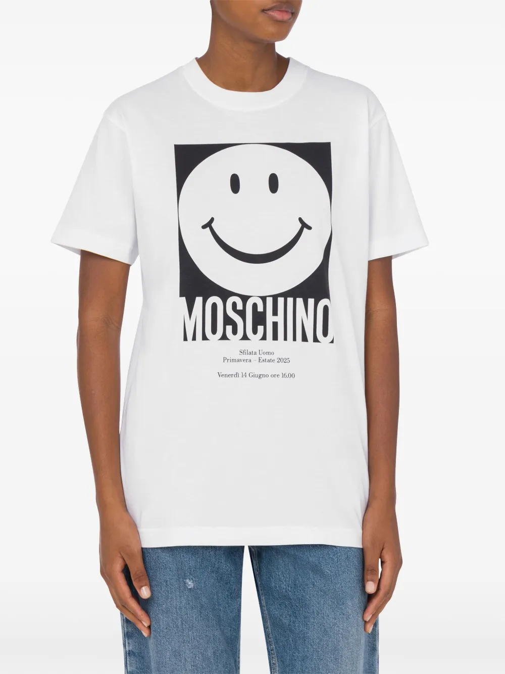 CAMISETA MOSCHINO LOGO SMILE