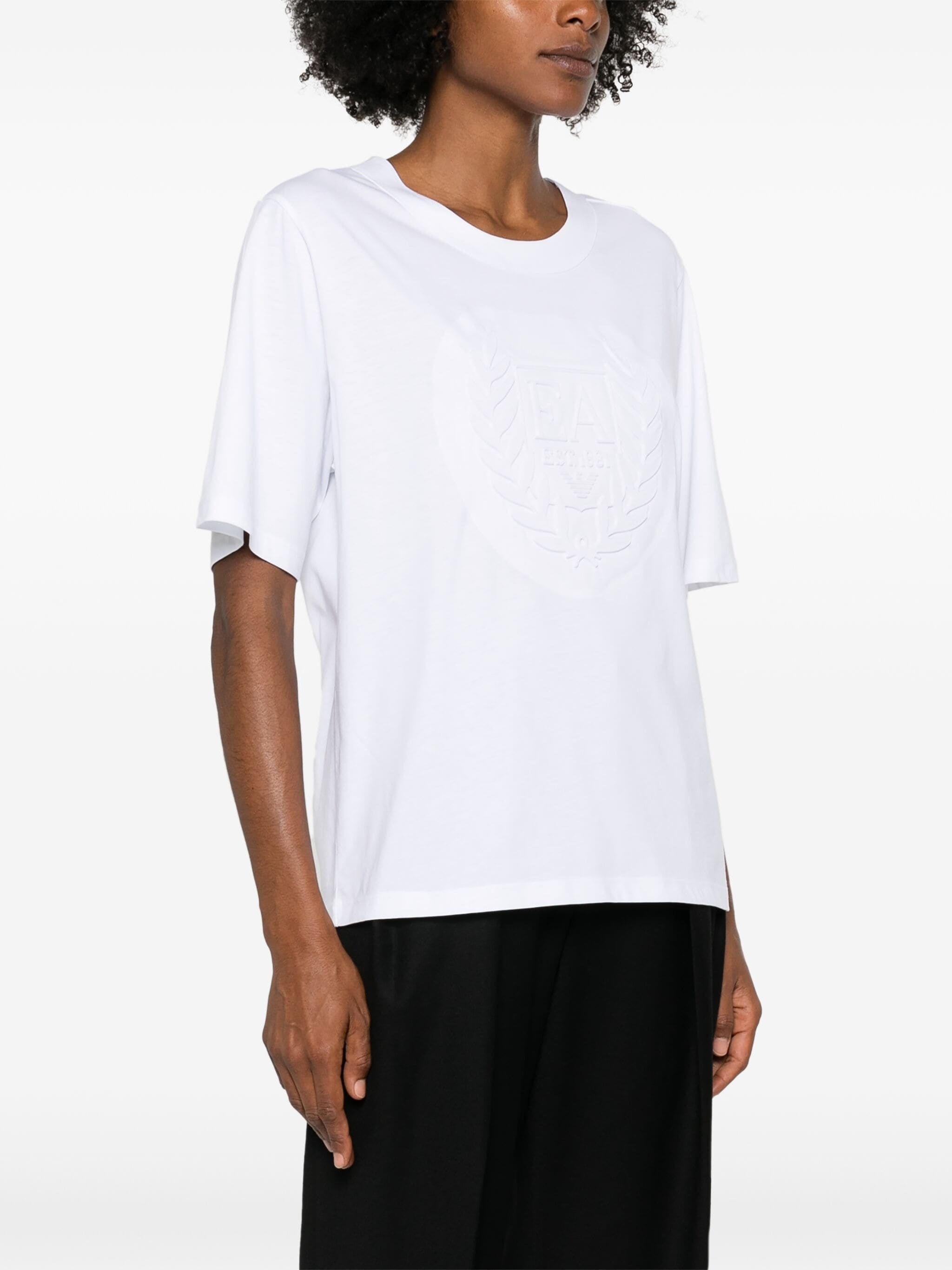 EMPORIO ARMANI LOGO-EMBOSSED T-SHIRT