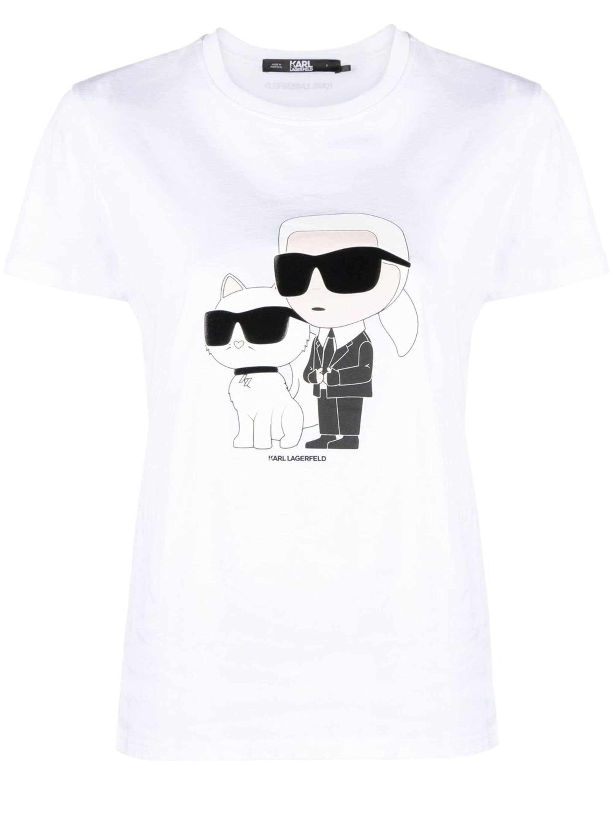 KARL LAGERFELD IKON ORGANIC-COTTON T-SHIRT