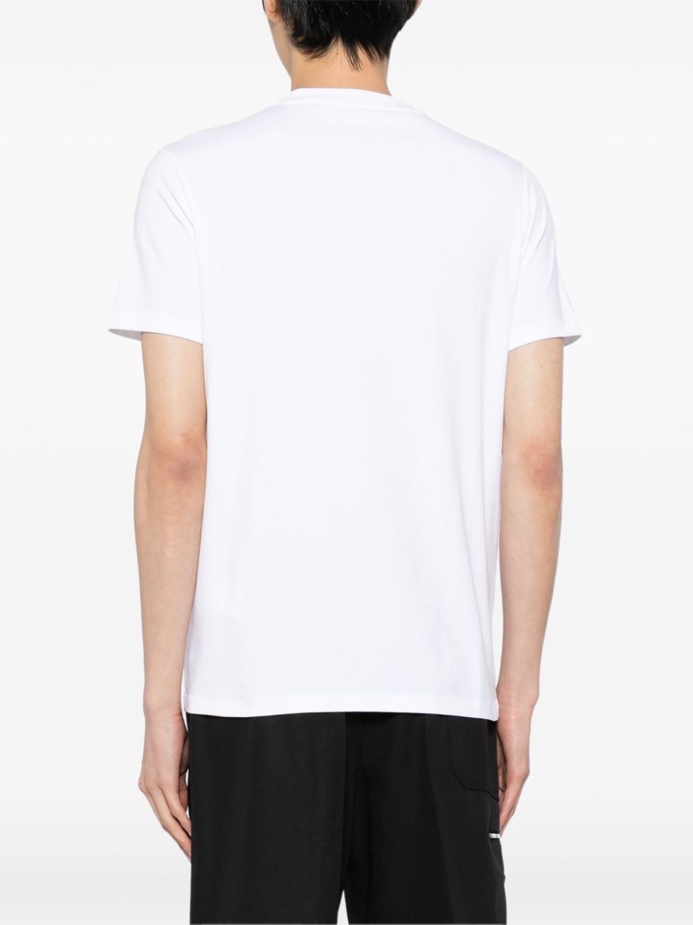 KARL LAGERFELD LOGO-PLAQUE COTTON T-SHIRT