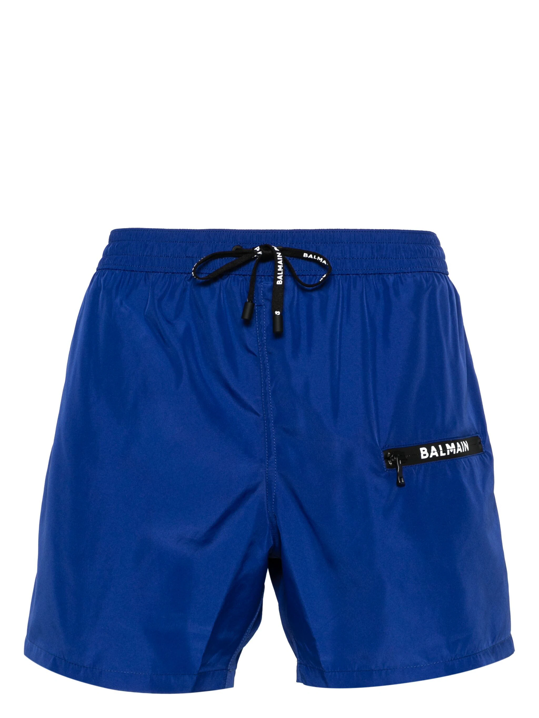 BALMAIN LOGO-PRINT SWIMMING SHORTS