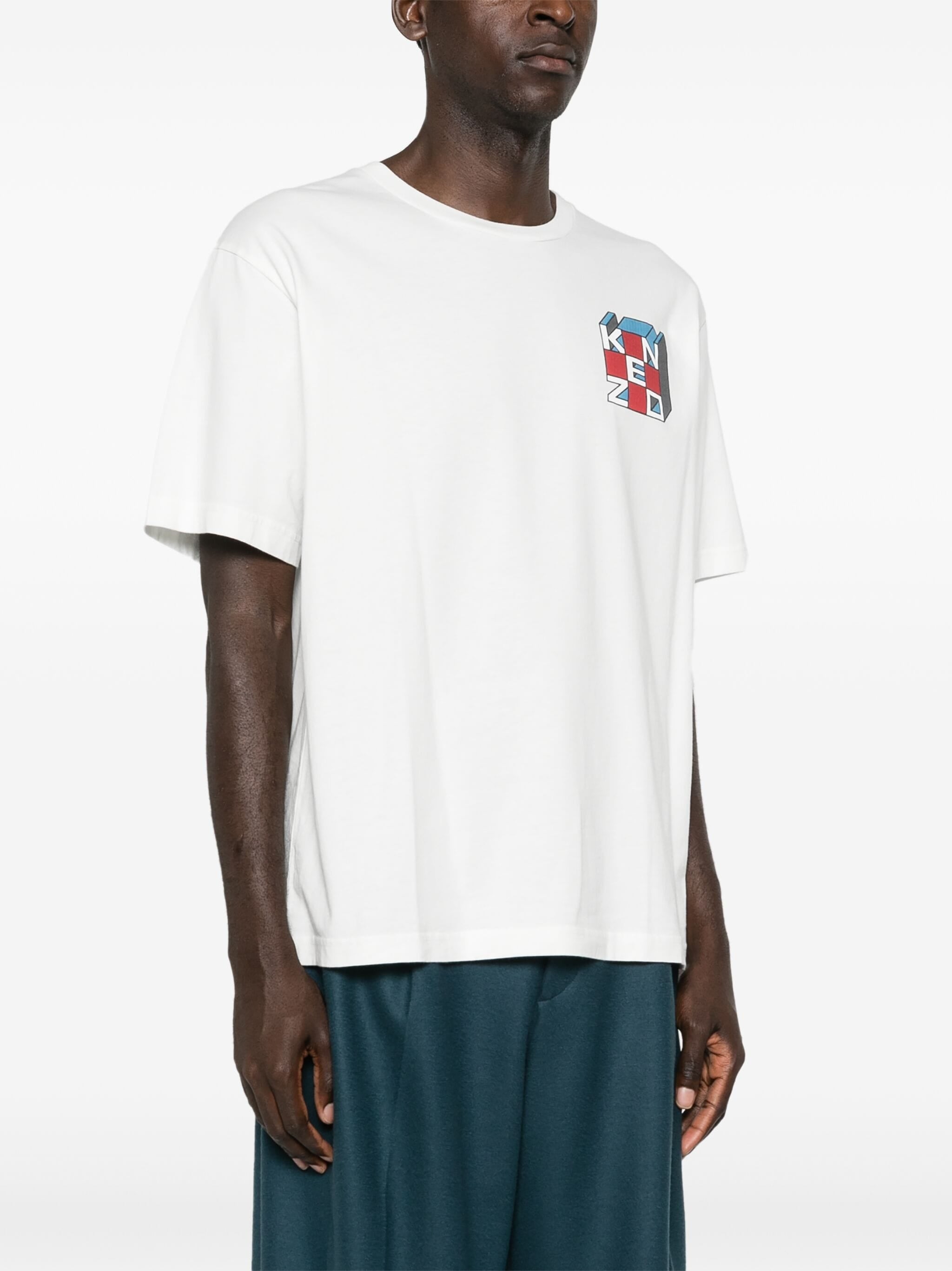 KENZO KUBE LOGO-PRINT T-SHIRT