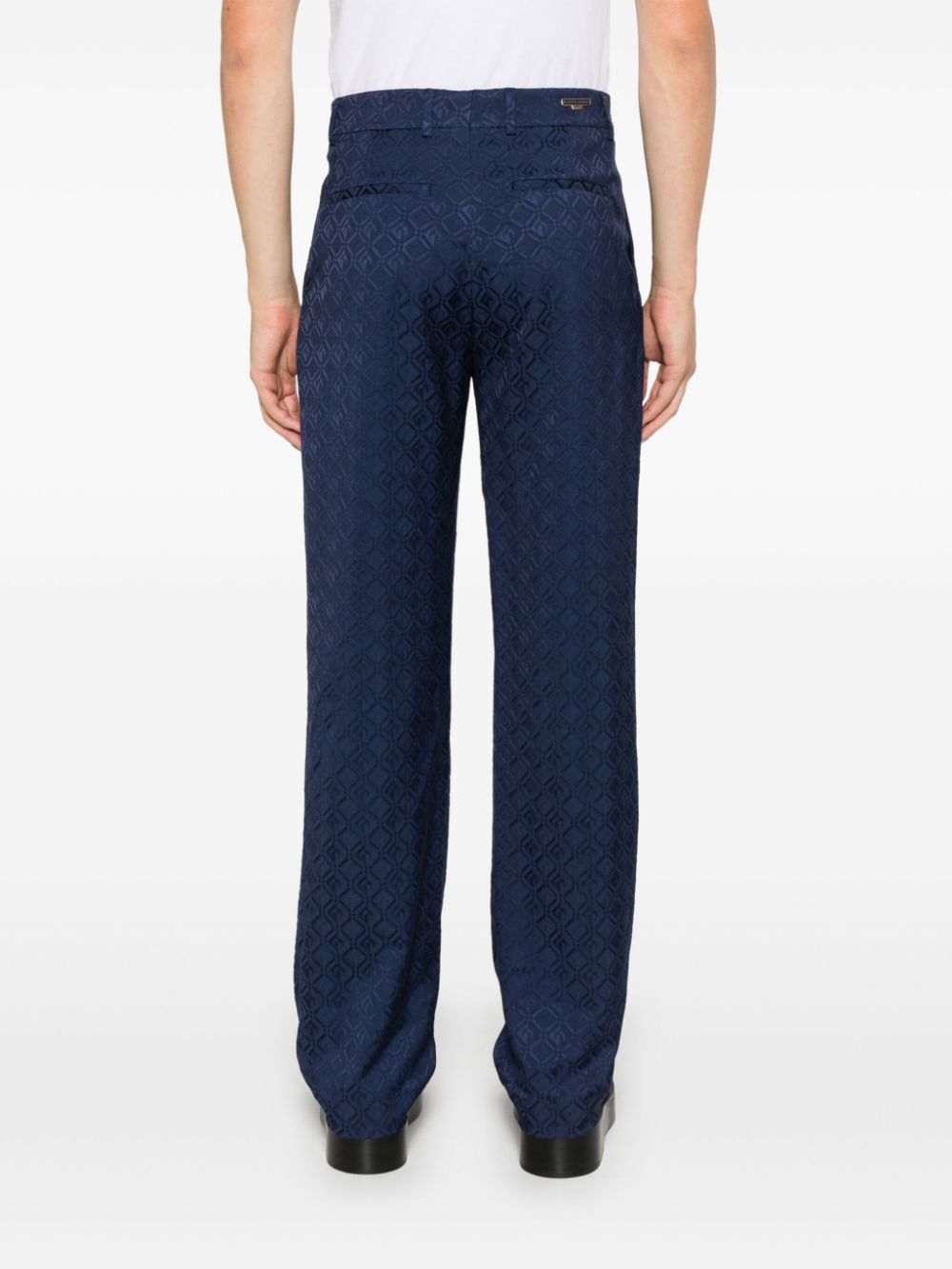 MARINE SERRE MOON DIAMOND-JACQUARD TROUSERS