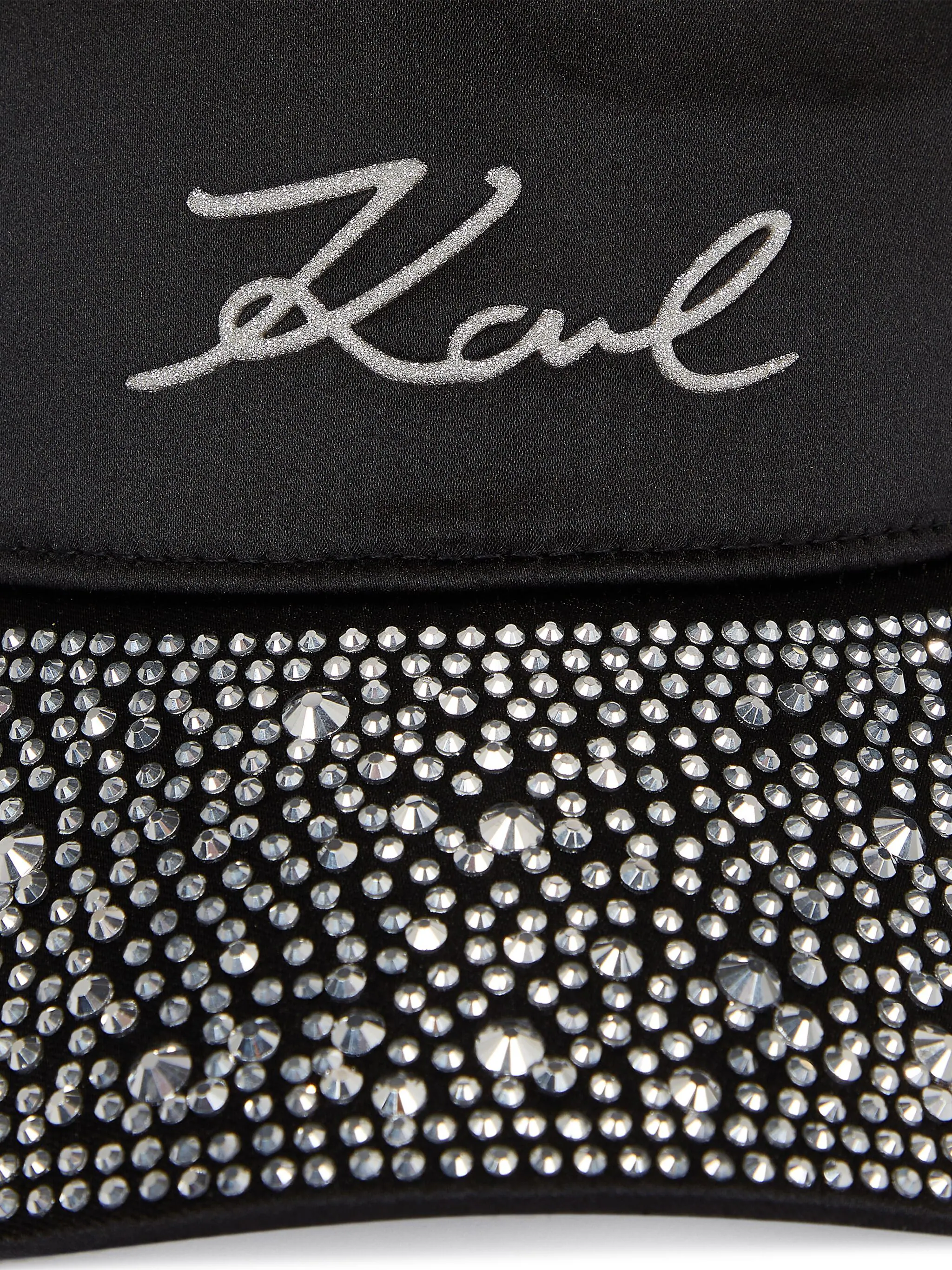 KARL LAGERFELD K/SIGNATURE GLITTER-DETAIL CAP